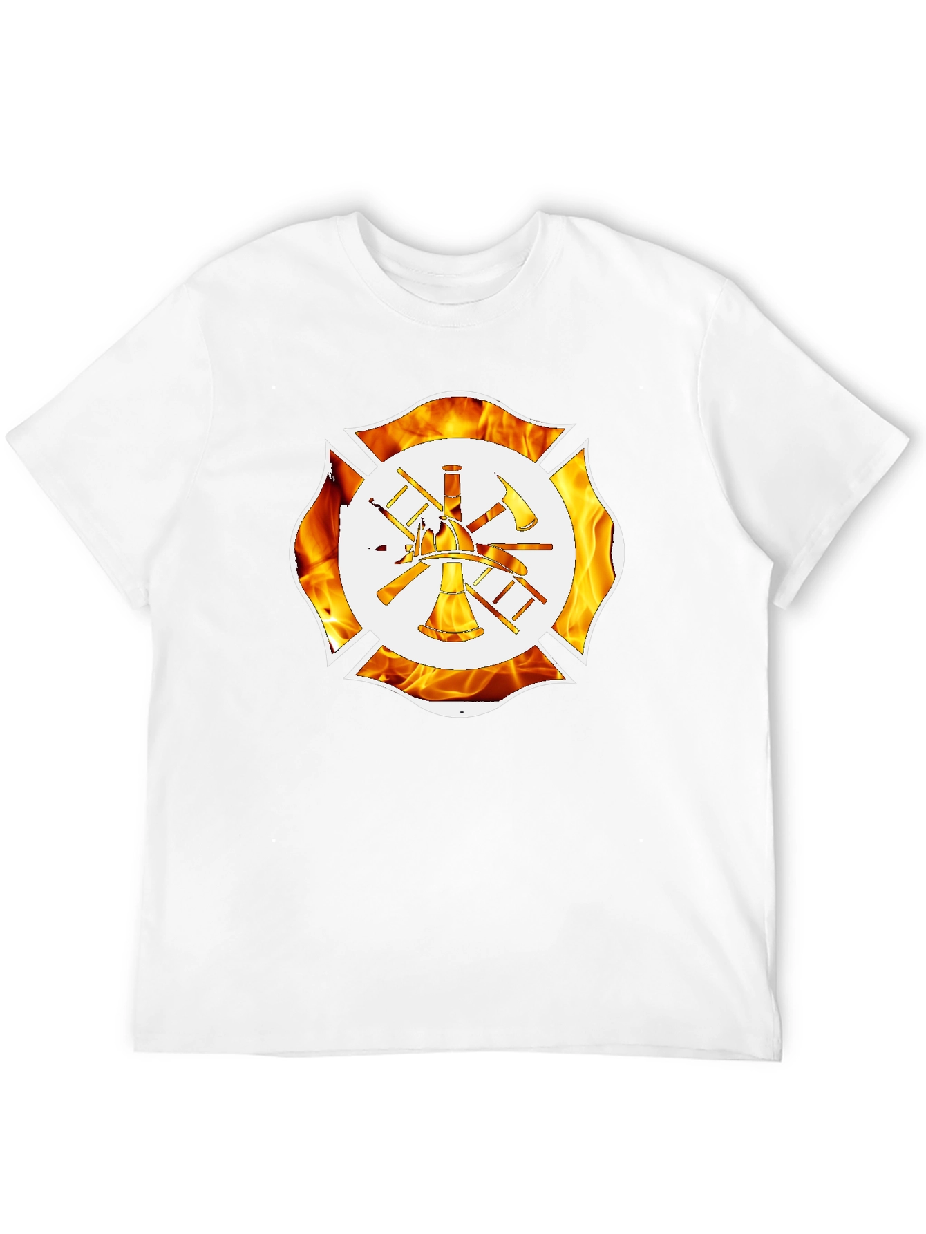 Firefighter Maltese Cross Graphic T-Shirt