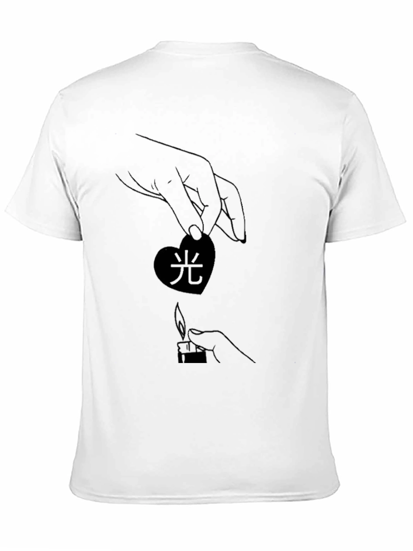 Heart & Flame Graphic Black T-Shirt