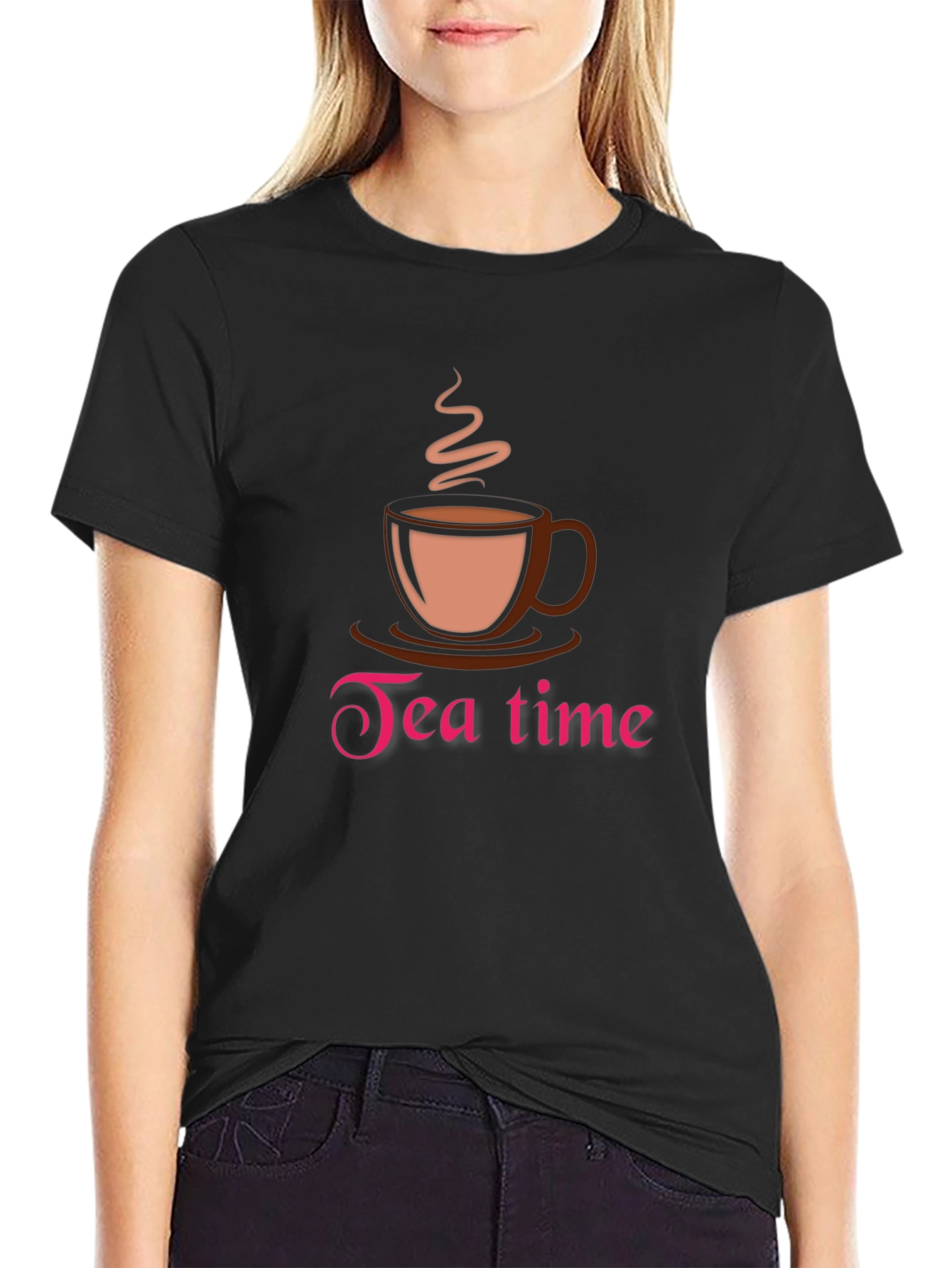 Tea Time Graphic Tee - Stylish Comfort