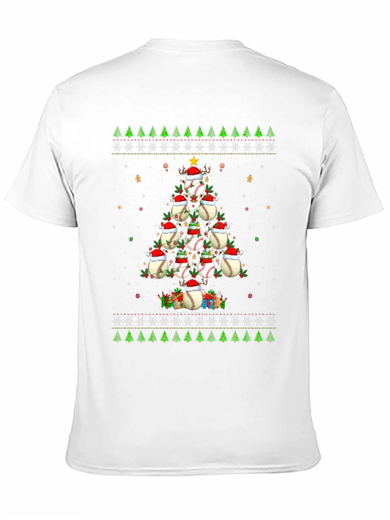 Baseball Christmas Tree T-Shirt