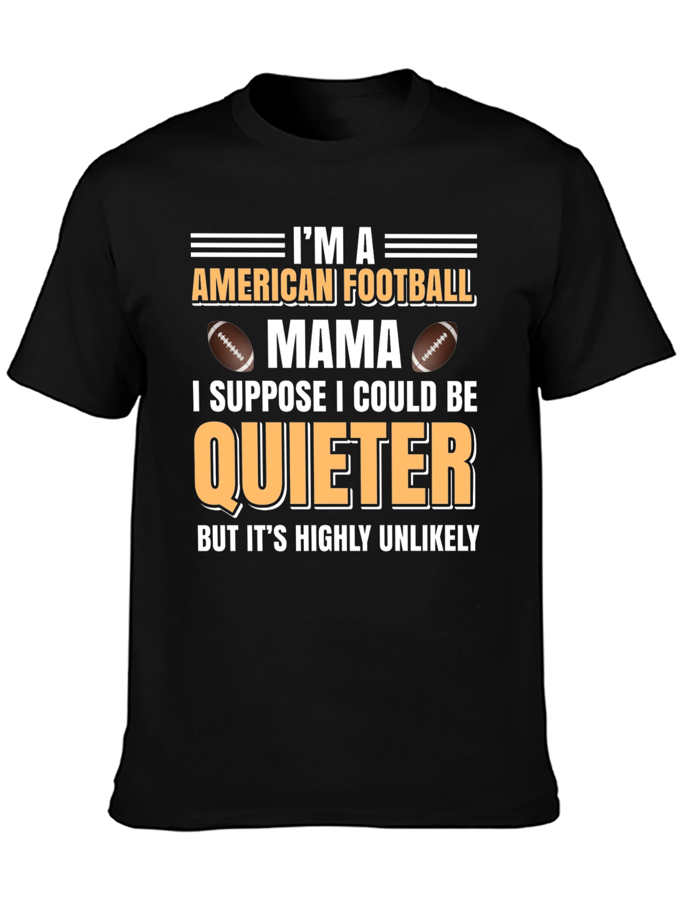 American Football Mama Graphic T-Shirt