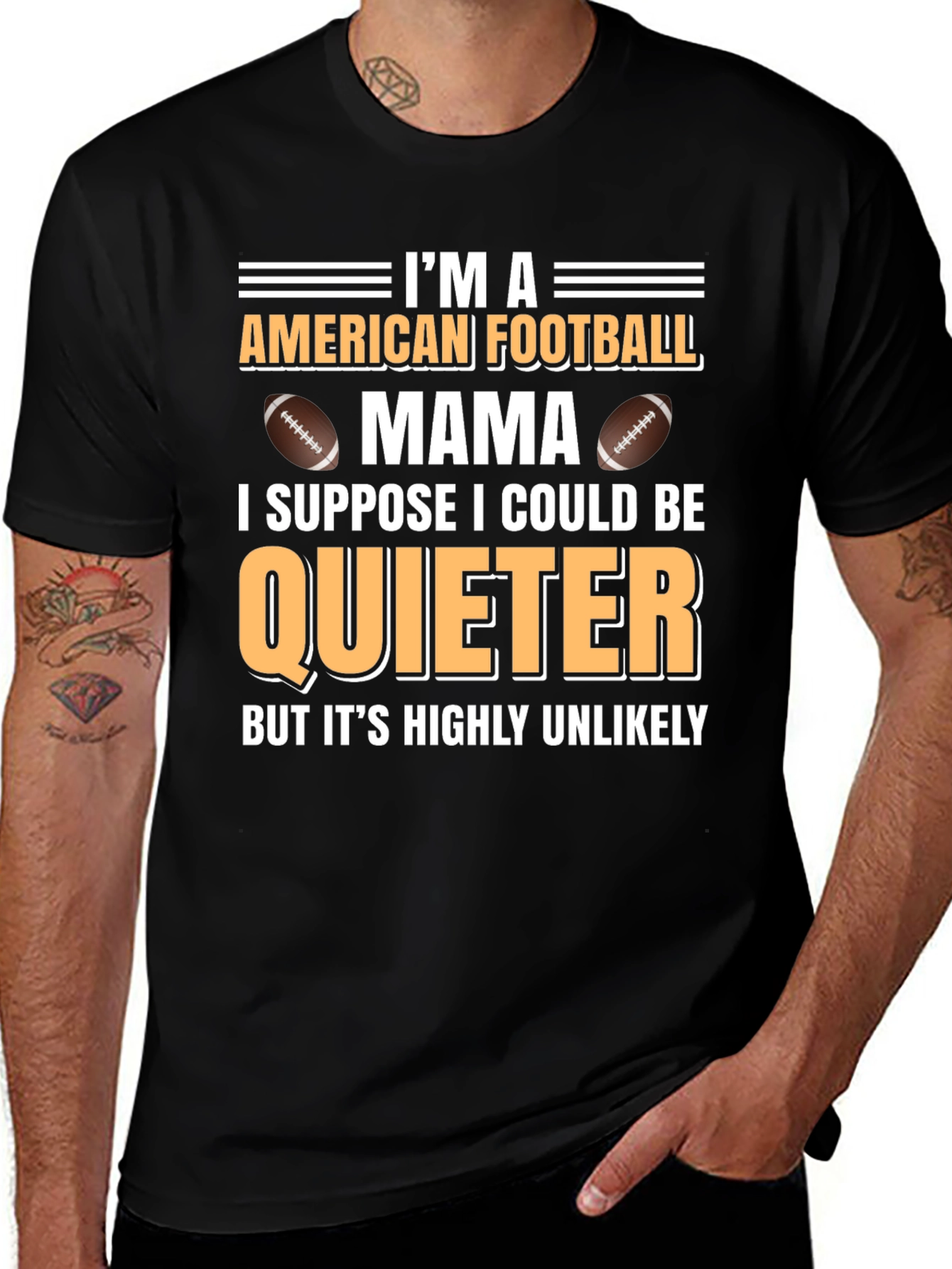 American Football Mama Graphic T-Shirt