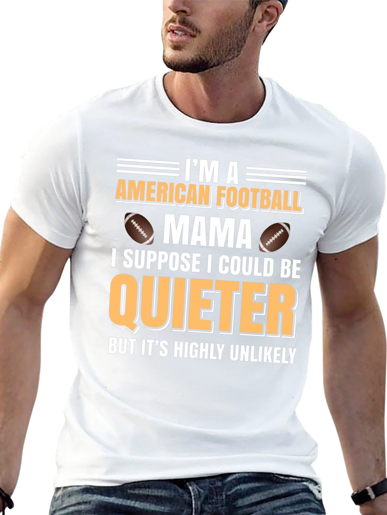 American Football Mama Graphic T-Shirt