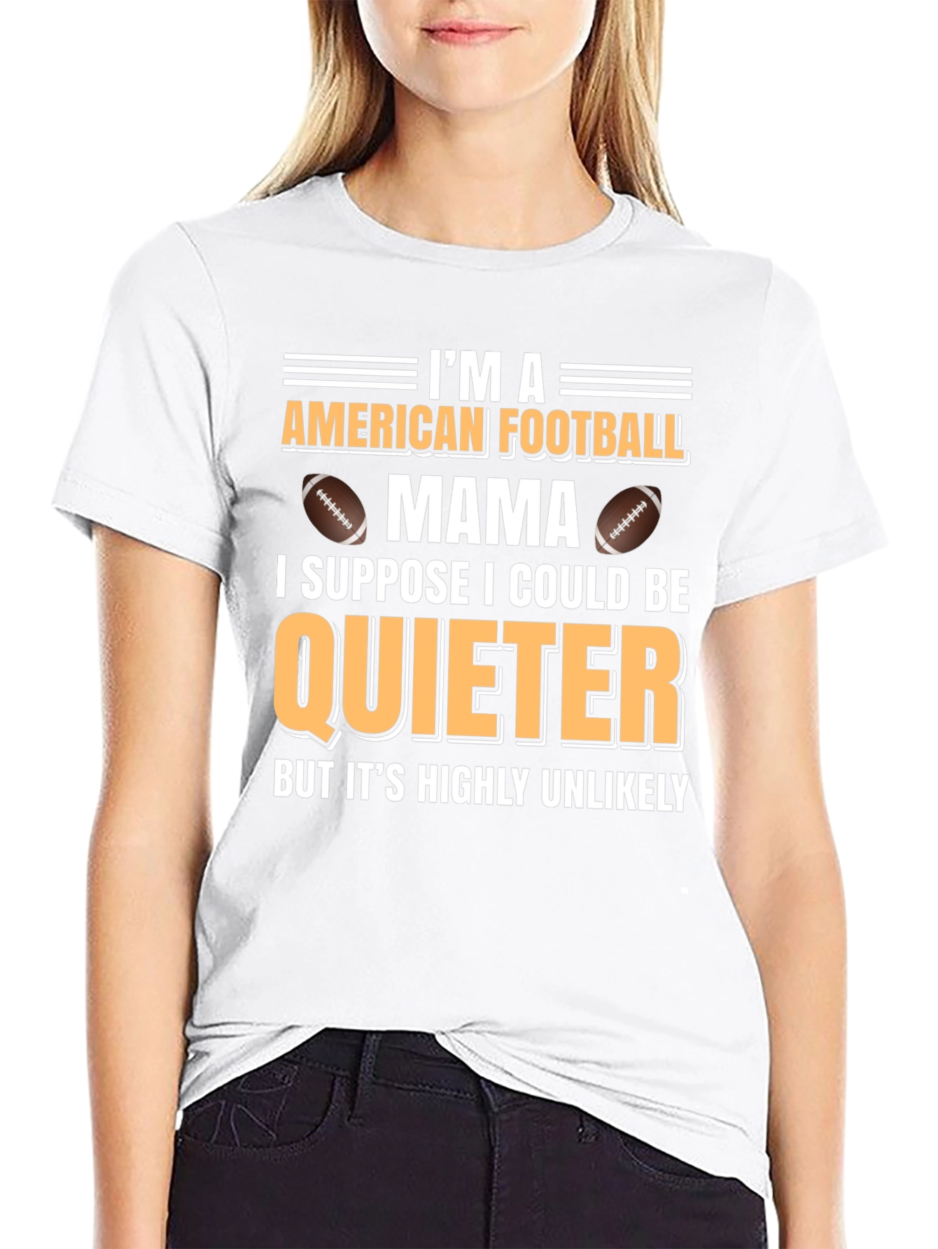 American Football Mama Graphic T-Shirt