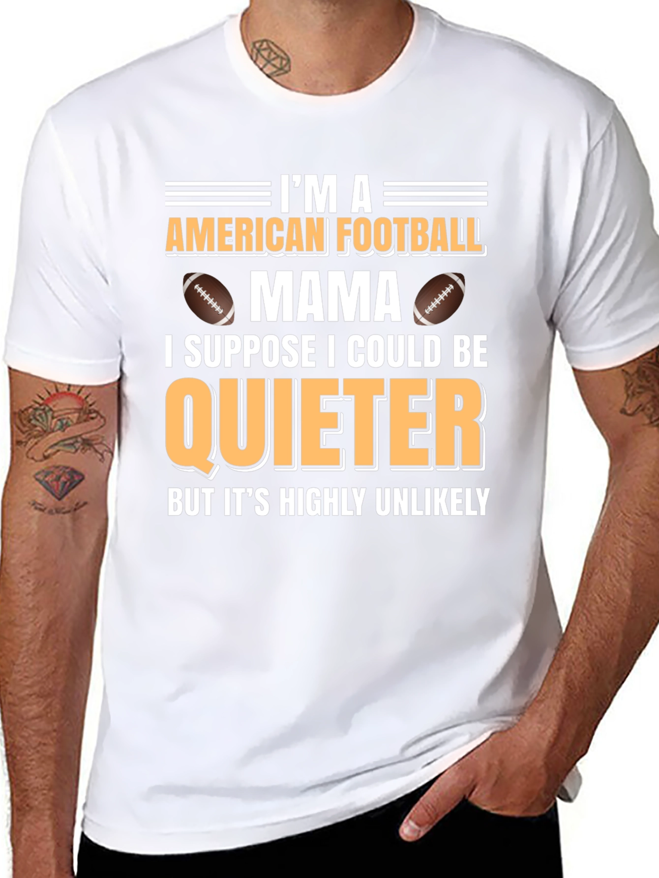 American Football Mama Graphic T-Shirt