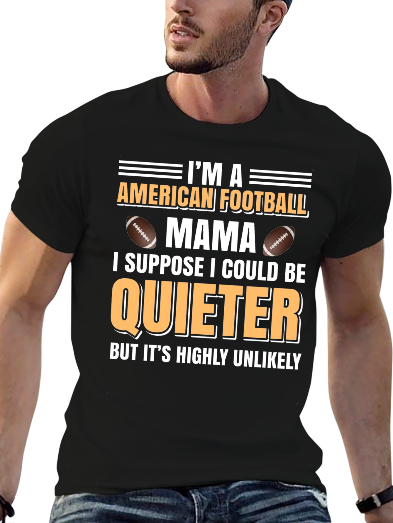 American Football Mama Graphic T-Shirt