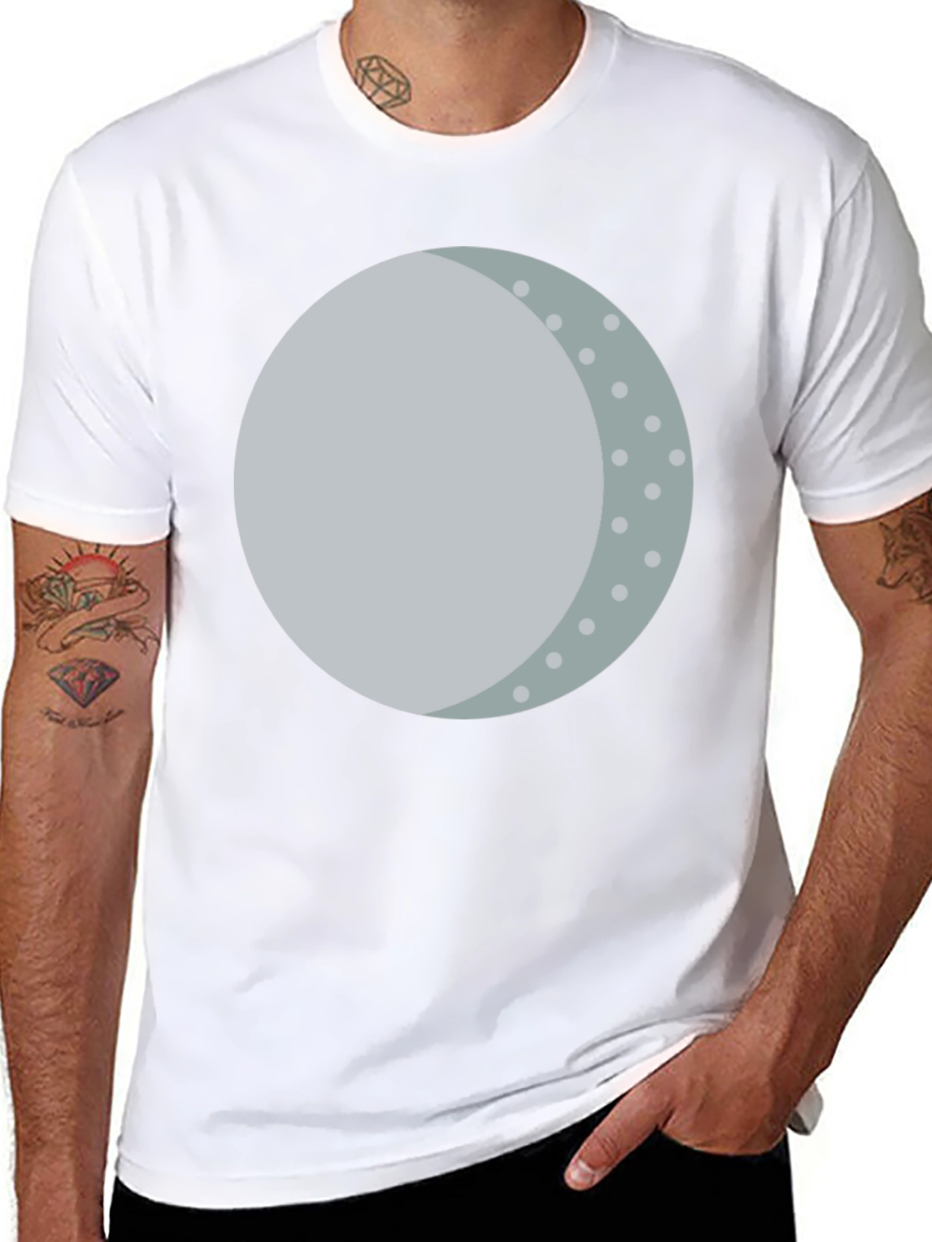 Lunar Phase Graphic Tee -  Unique Moon Design