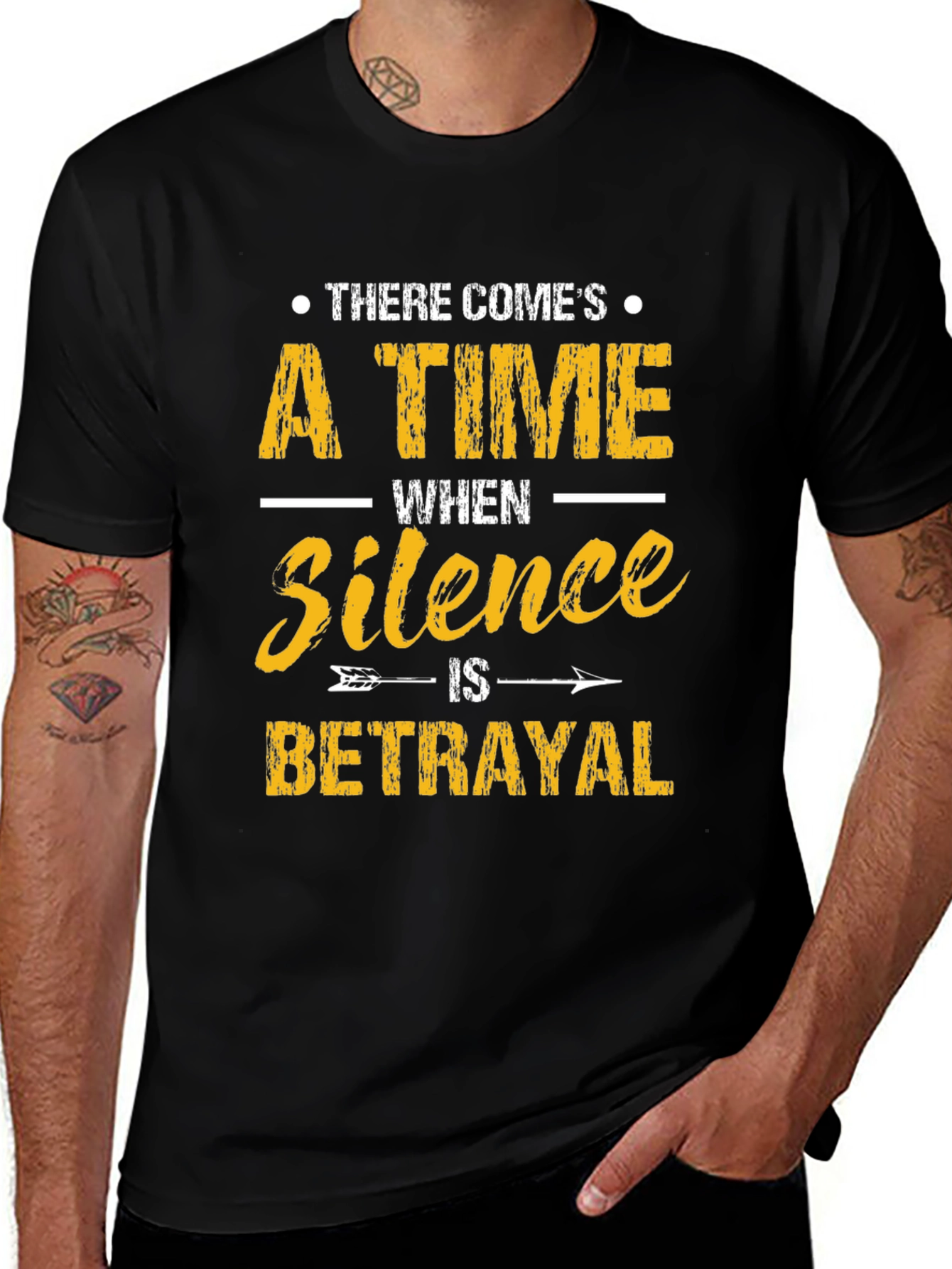 Silence is Betrayal Graphic Tee - Black T-Shirt