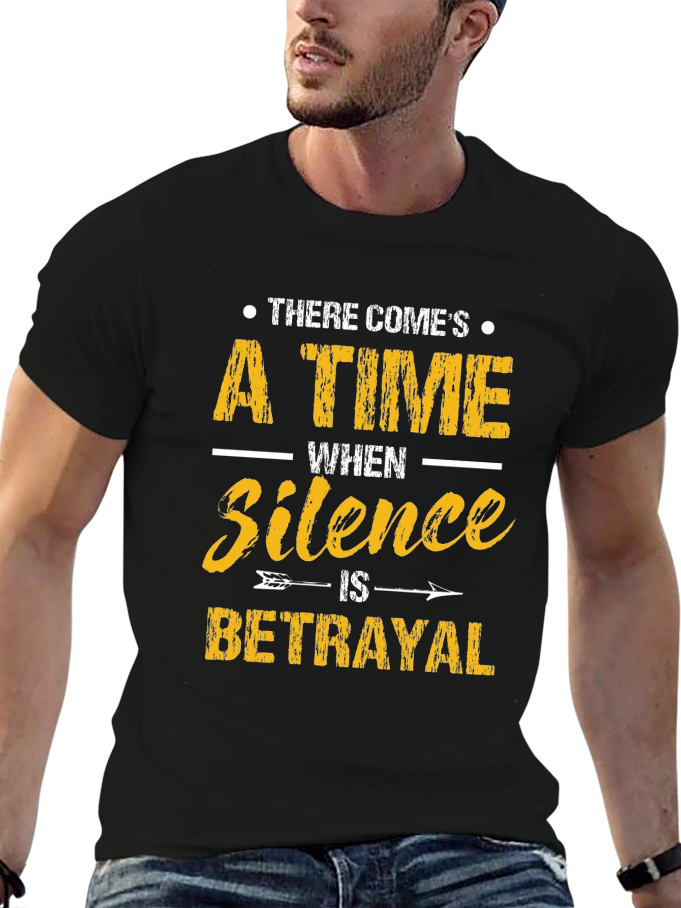 Silence is Betrayal Graphic Tee - Black T-Shirt
