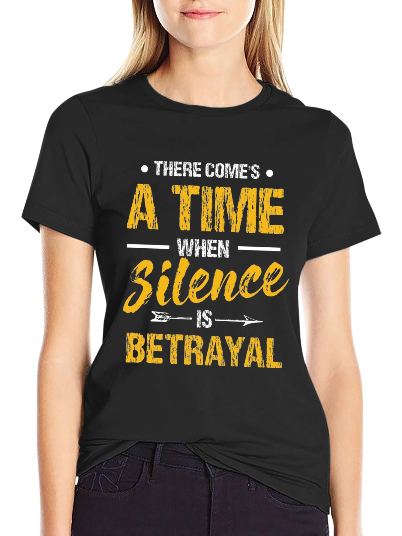 Silence is Betrayal Graphic Tee - Black T-Shirt