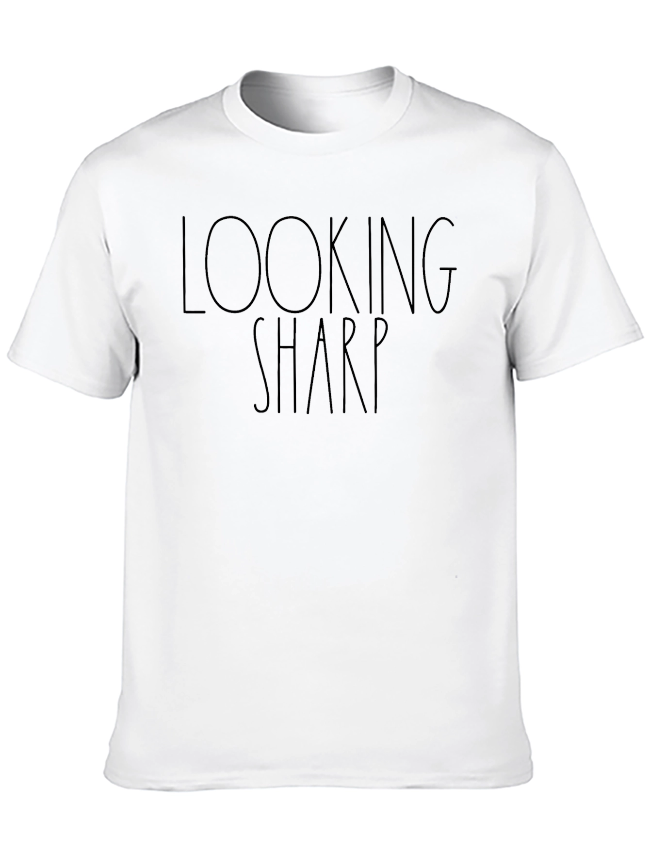 Looking Sharp Graphic Print Crew Neck Tee