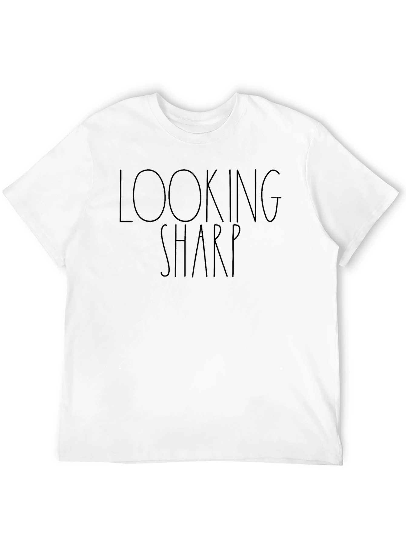 Looking Sharp Graphic Print Crew Neck Tee