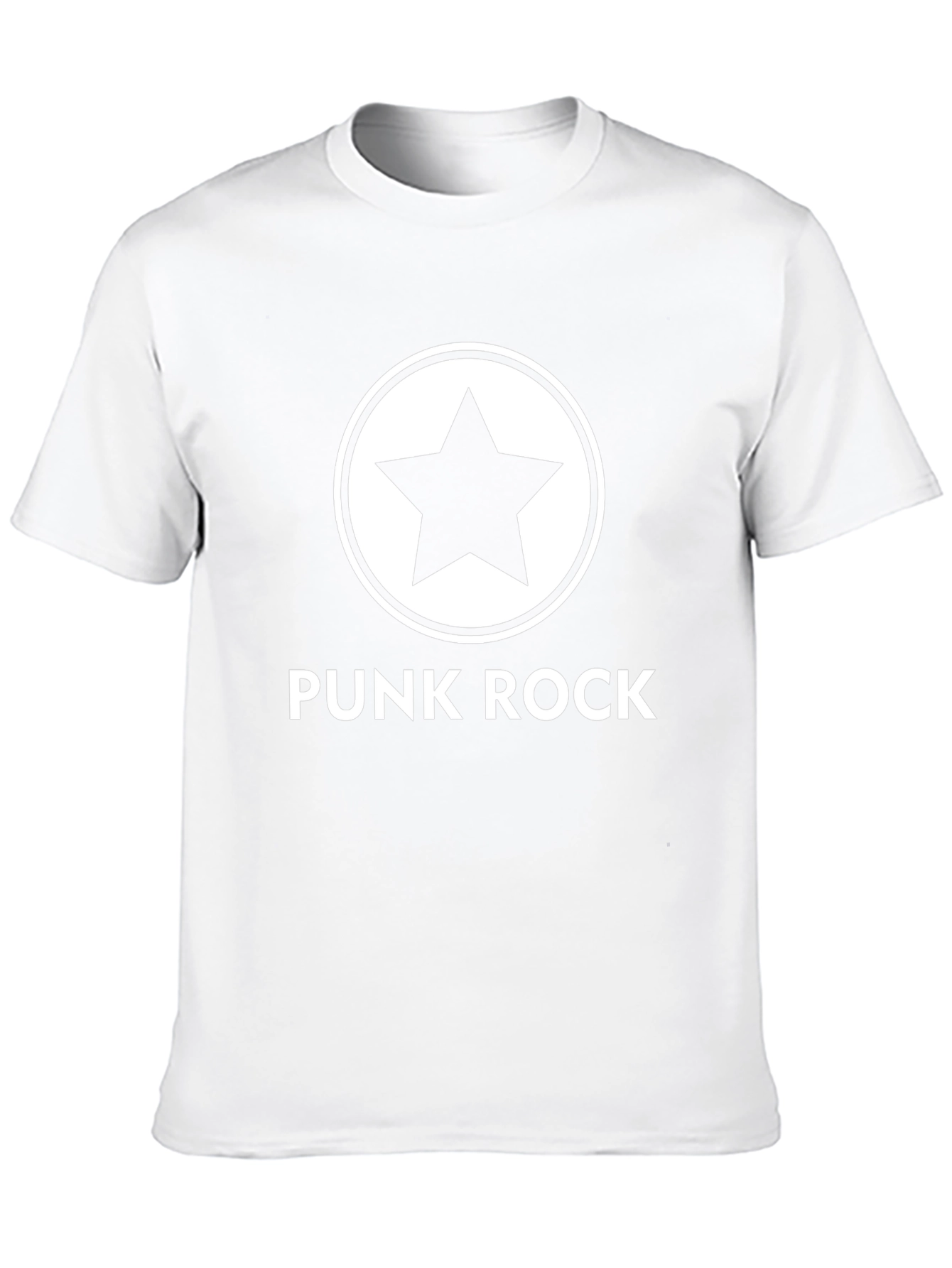 Punk Rock Star Graphic Tee - Black Cotton T-Shirt