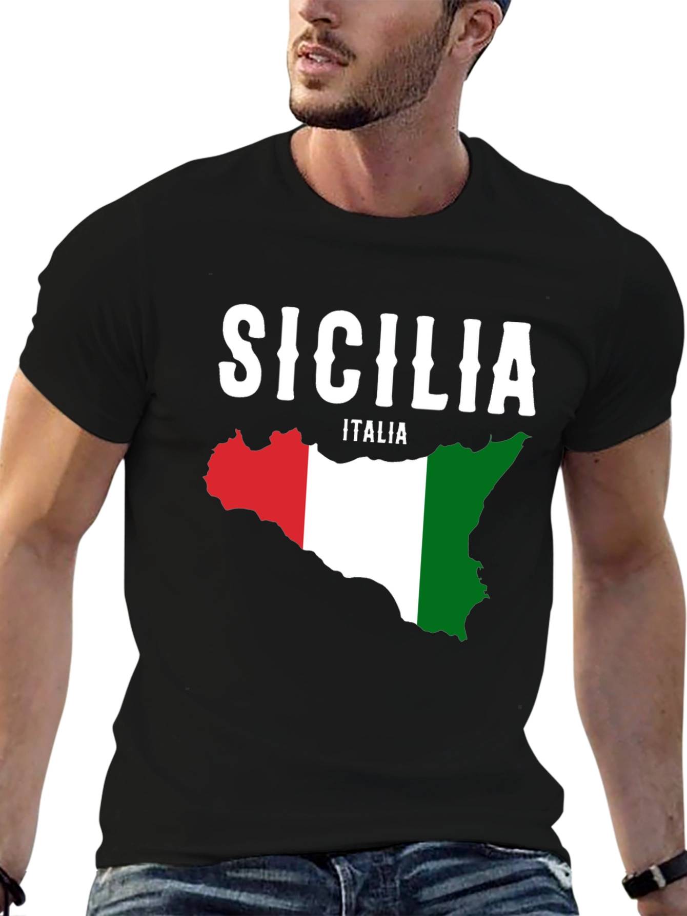 Sicilia Italia Flag Graphic T-Shirt