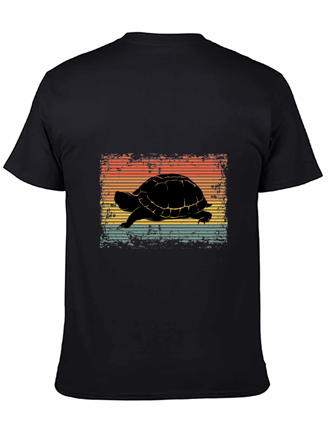 Retro Turtle Graphic Tee - Black