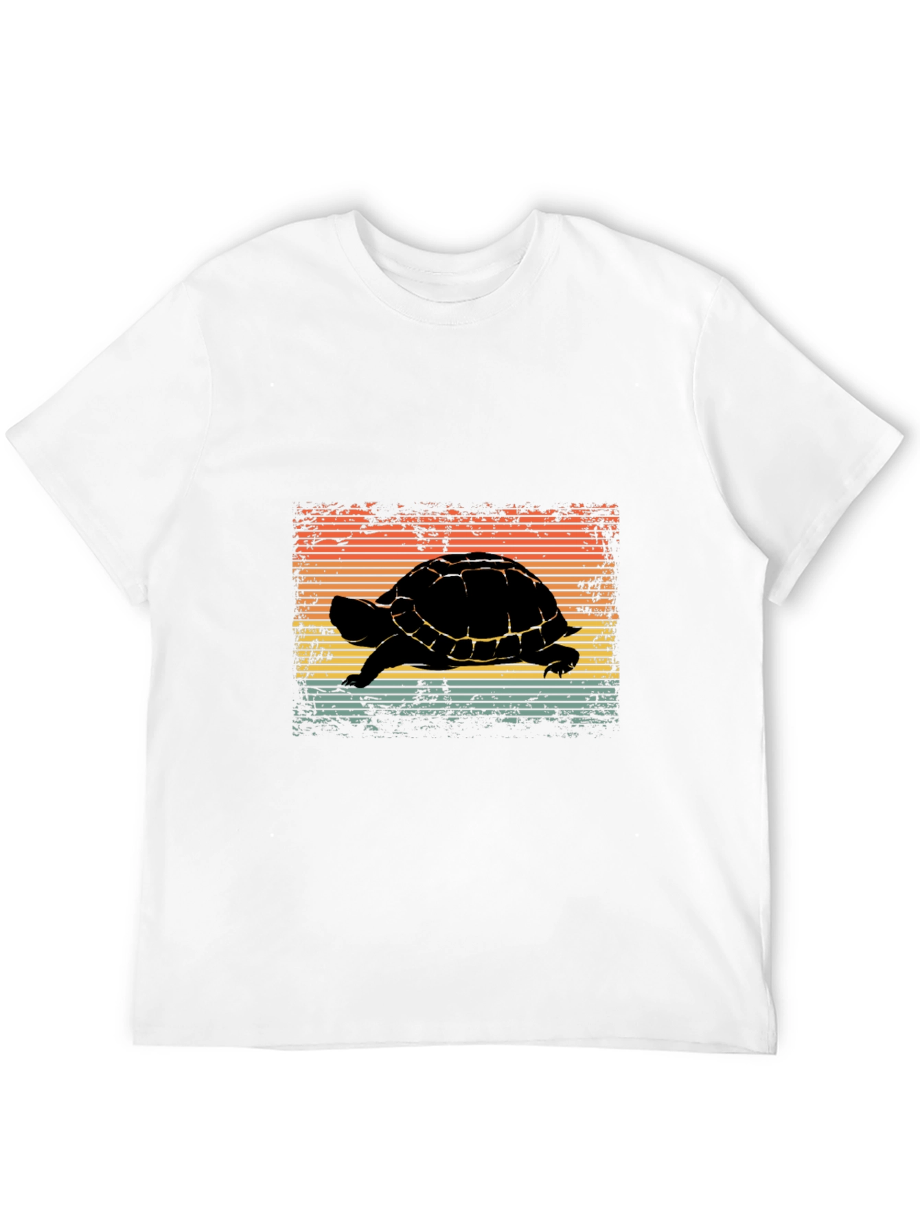 Retro Turtle Graphic Tee - Black
