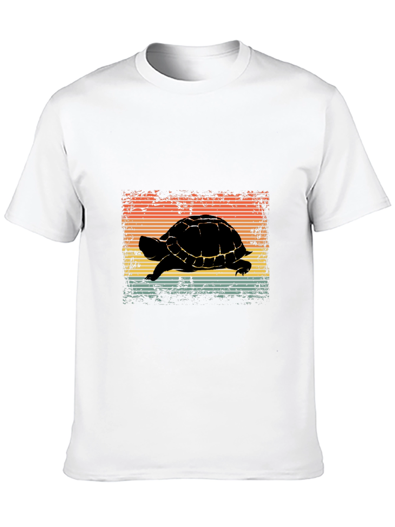 Retro Turtle Graphic Tee - Black