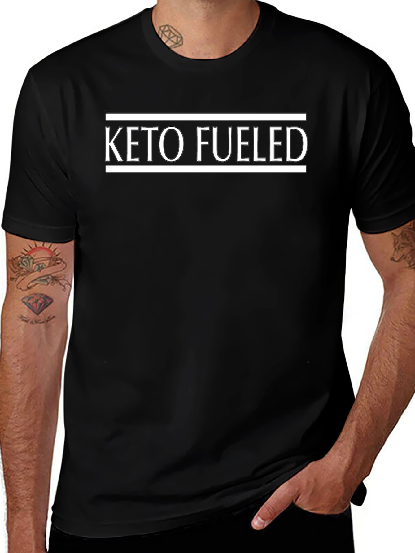 Keto Fueled Graphic T-Shirt - Black Fitness Apparel