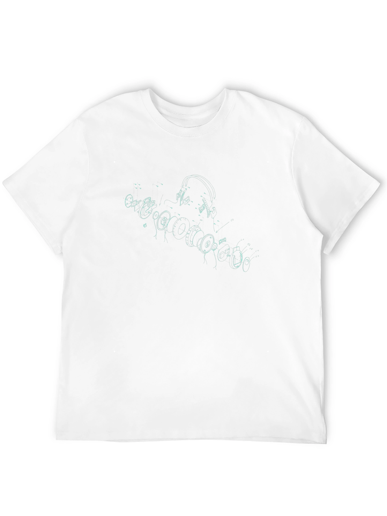 Exploded Headphones Graphic Tee - Black