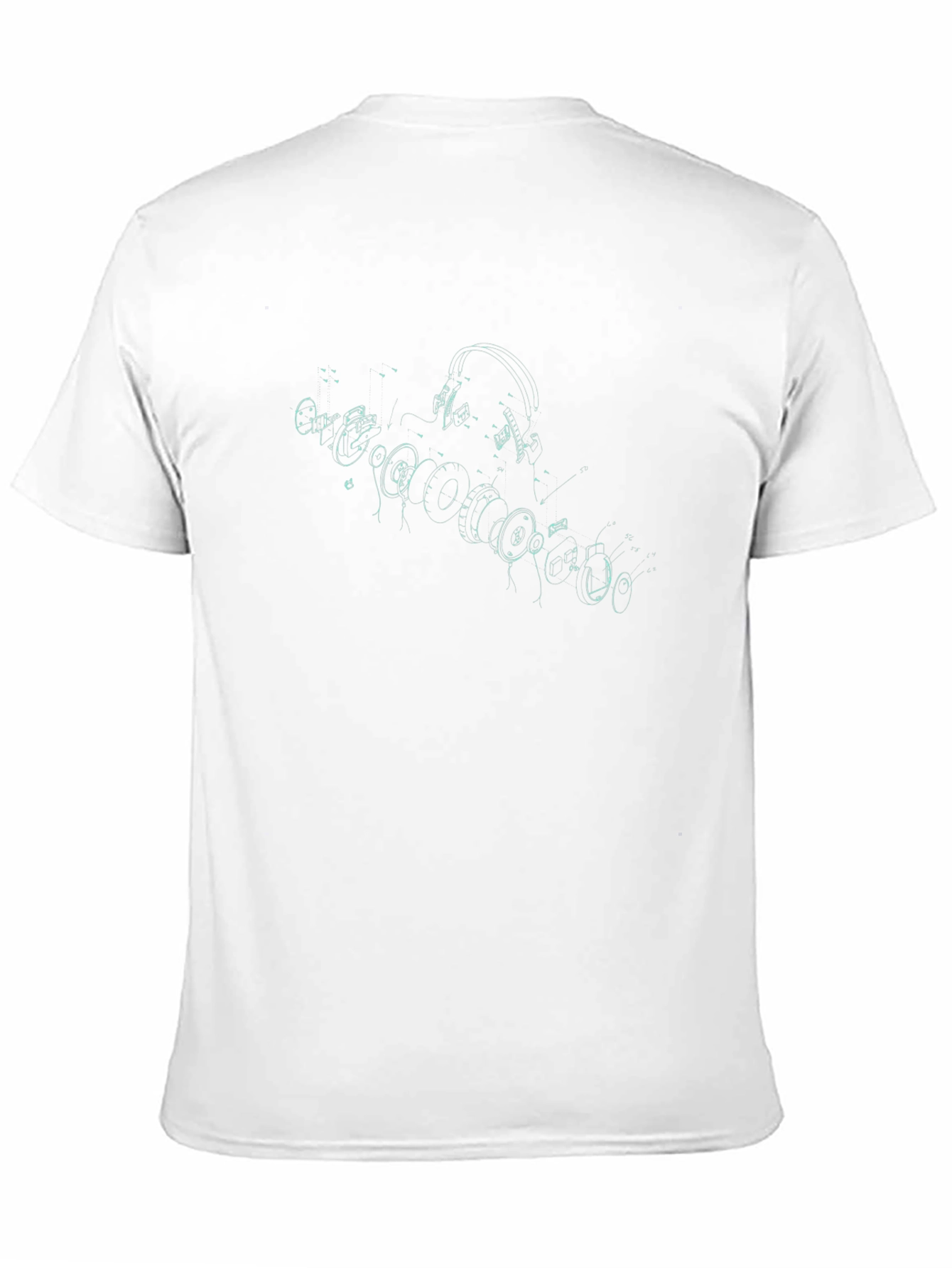 Exploded Headphones Graphic Tee - Black