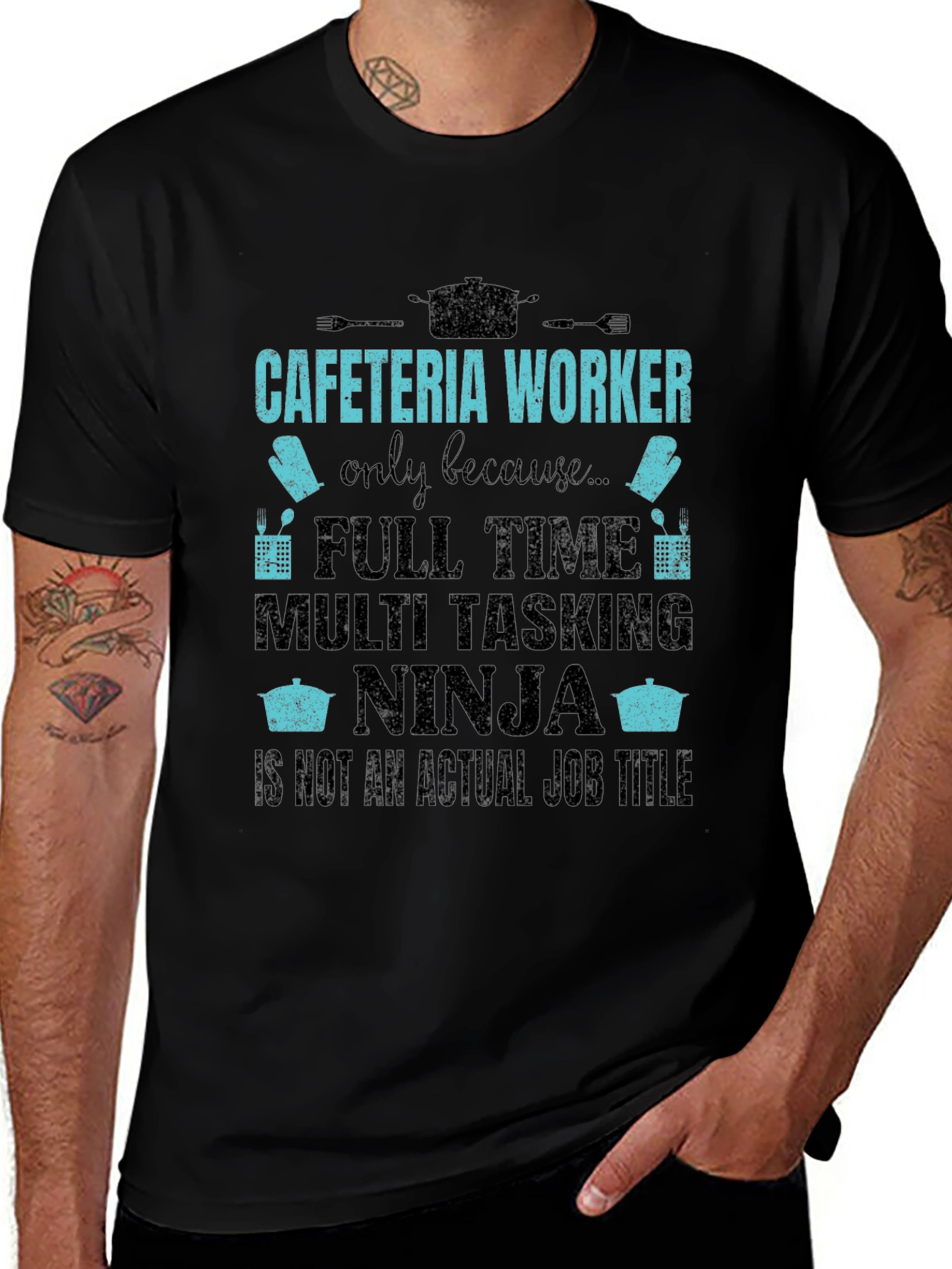 Cafeteria Worker Ninja T-Shirt