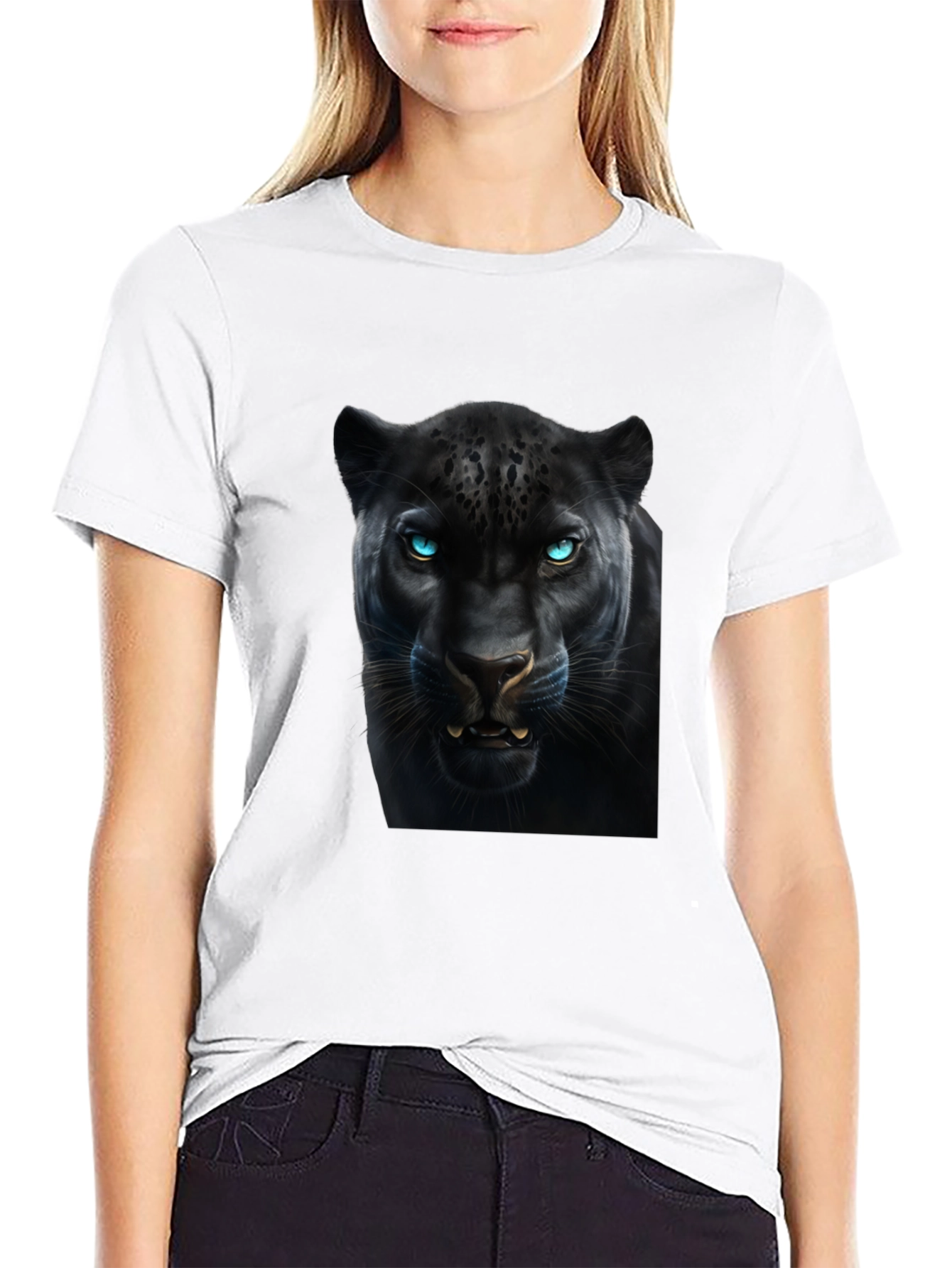 Black Panther Graphic Tee - Fierce Eye Design