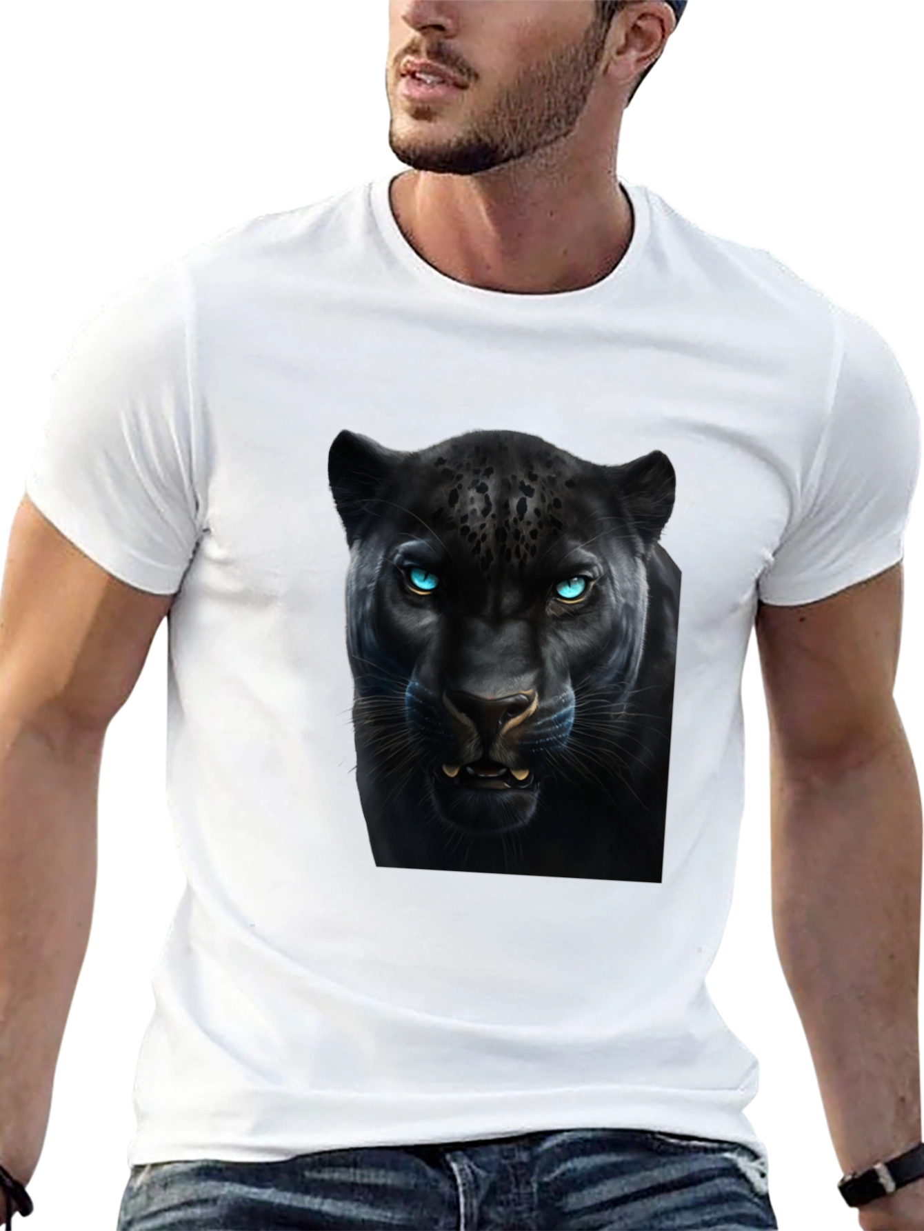 Black Panther Graphic Tee - Fierce Eye Design