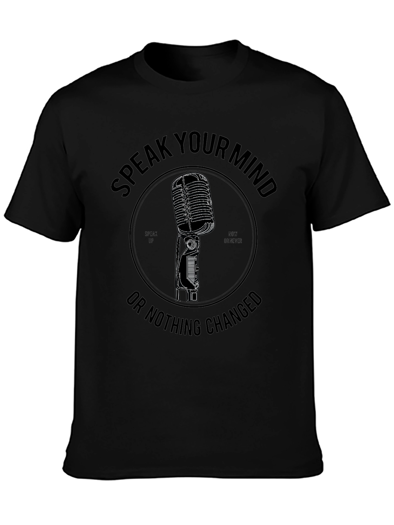 Speak Your Mind Graphic Tee - Black