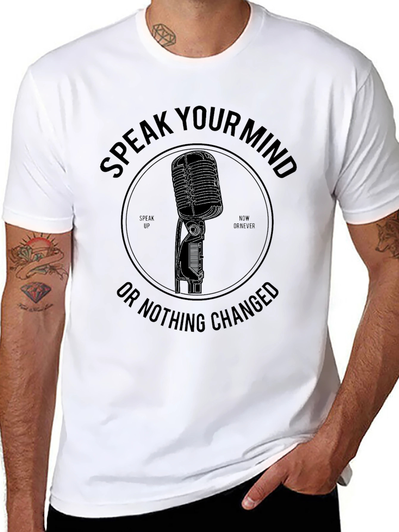 Speak Your Mind Graphic Tee - Black
