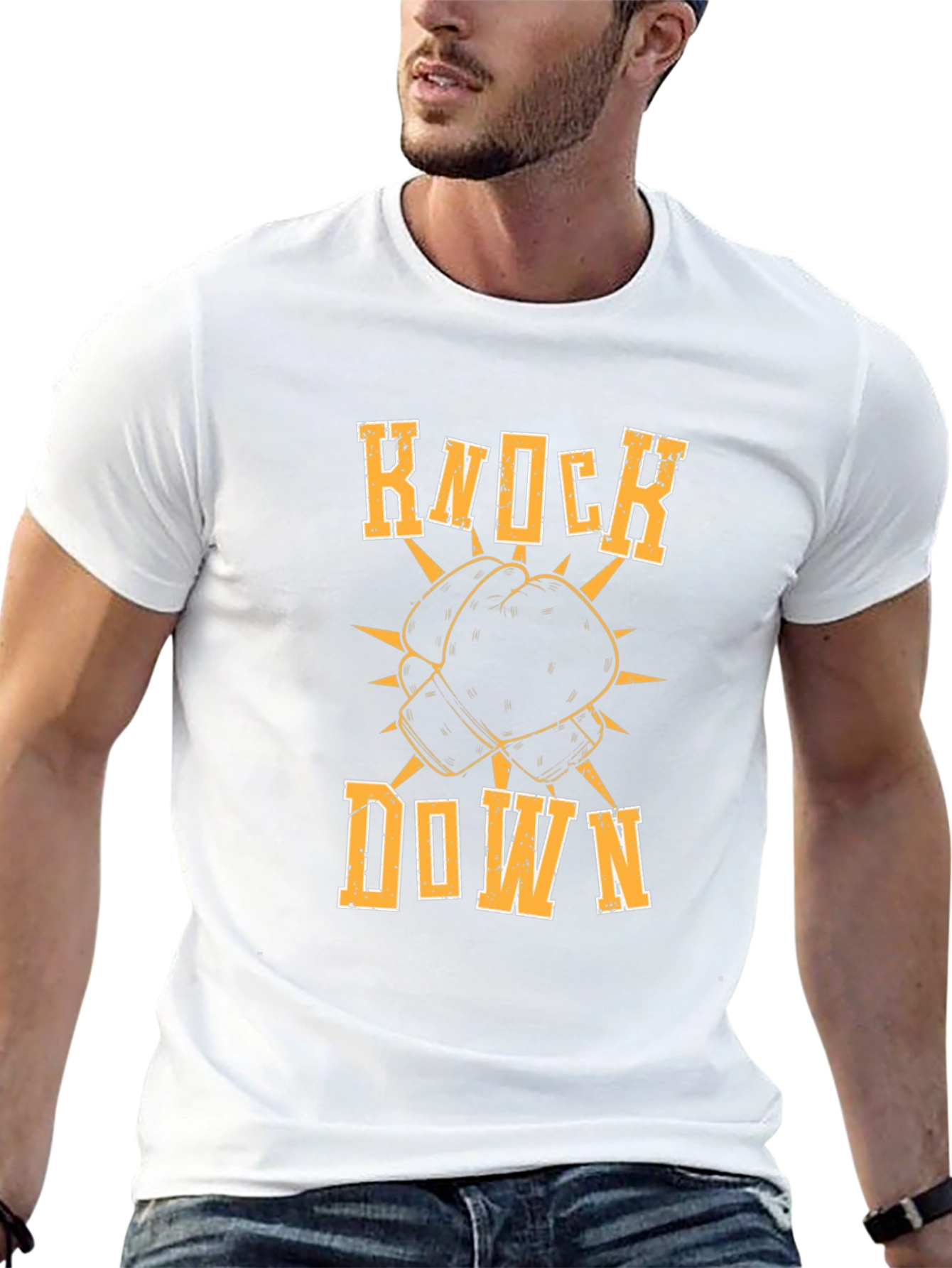 Knock Down Boxing Graphic T-Shirt