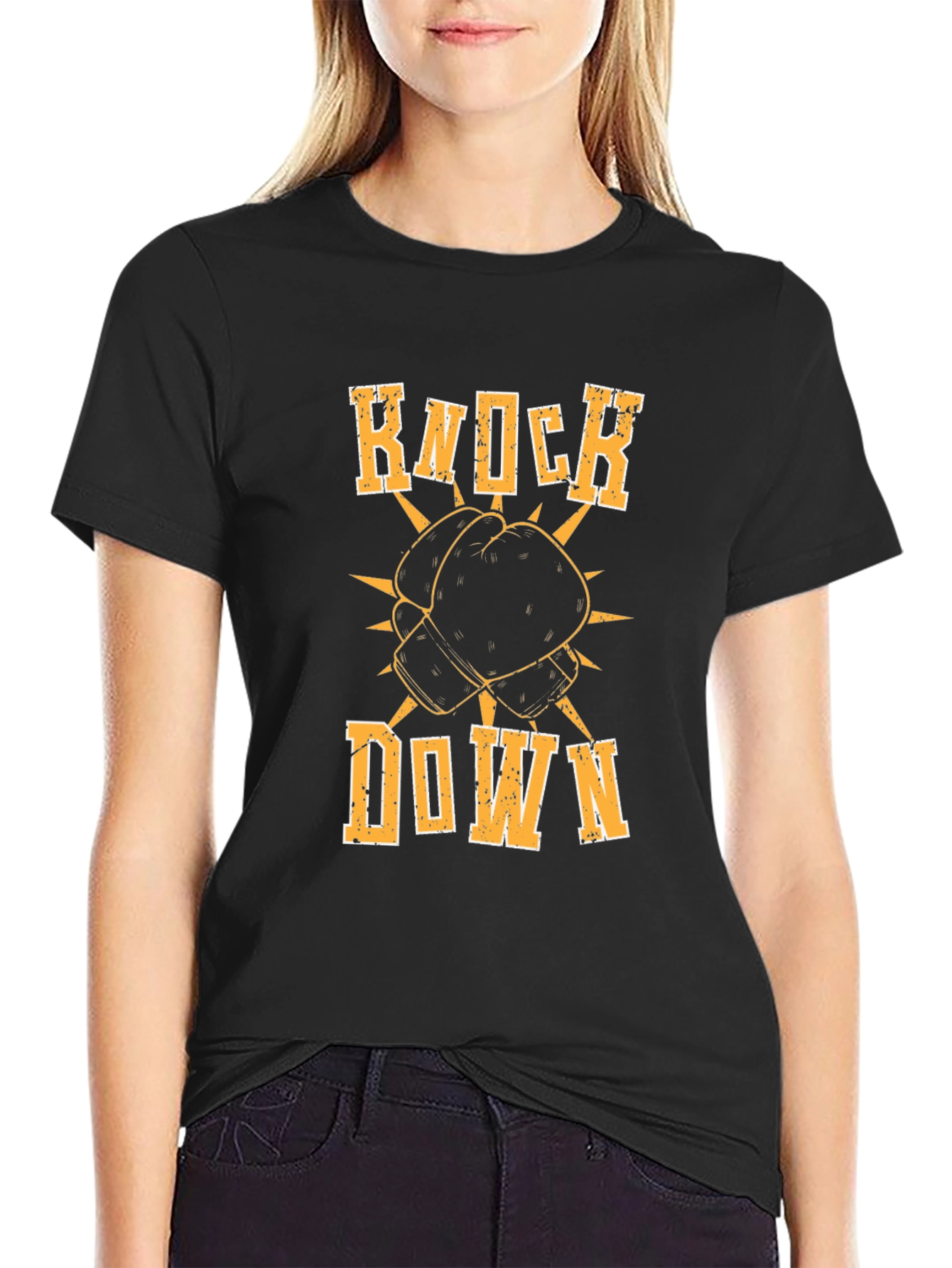 Knock Down Boxing Graphic T-Shirt