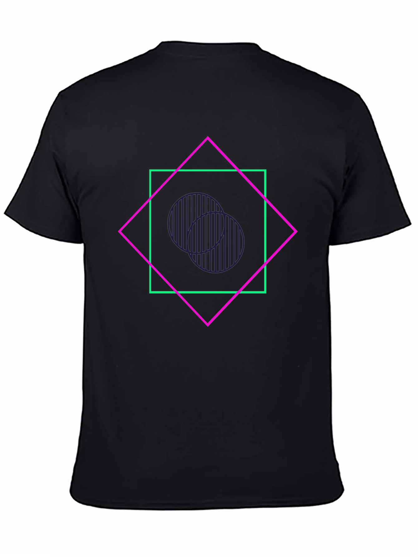 Geometric Graphic Tee - Edgy Style