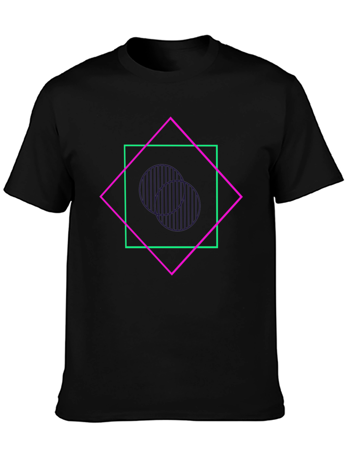 Geometric Graphic Tee - Edgy Style