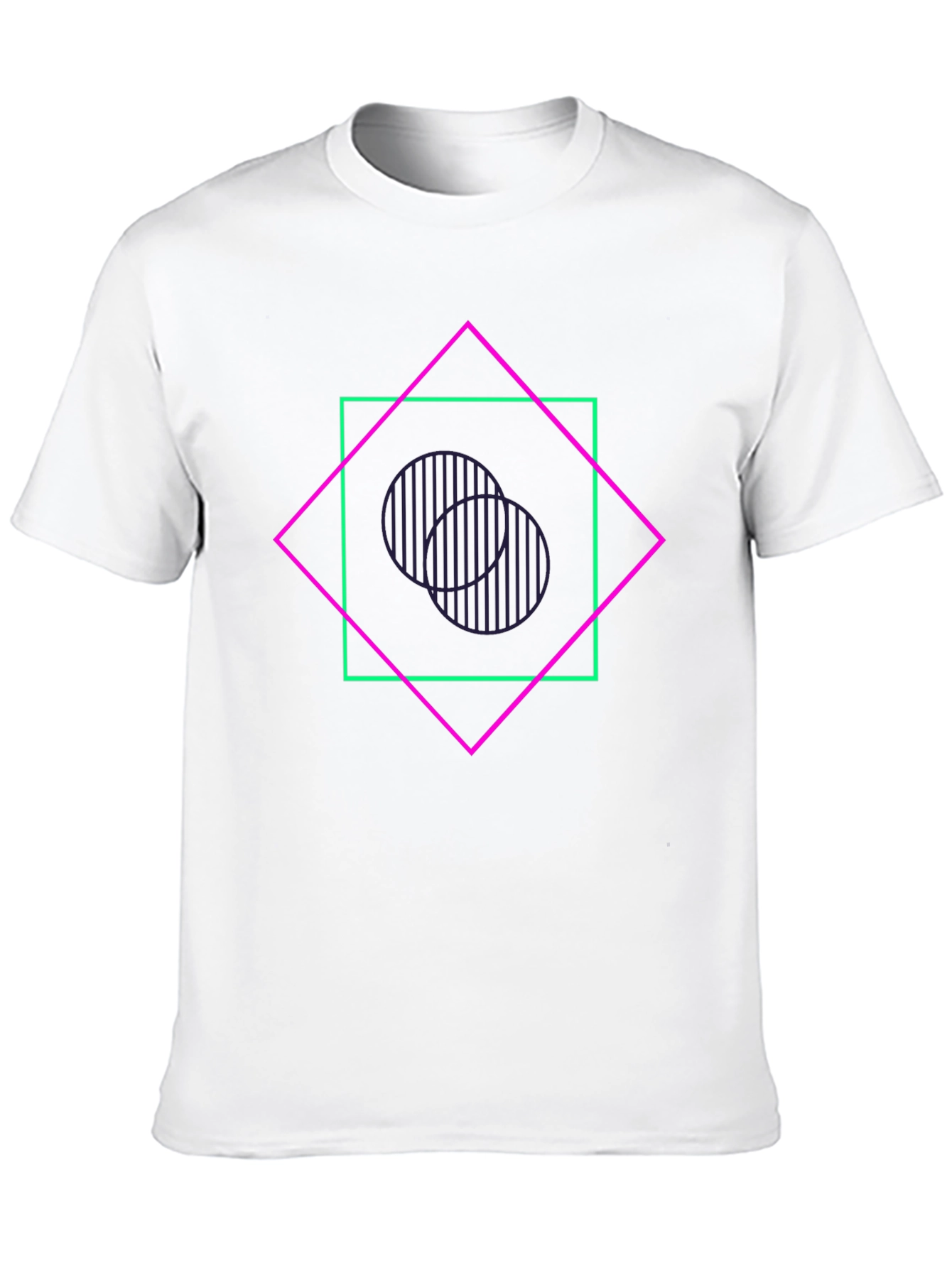 Geometric Graphic Tee - Edgy Style