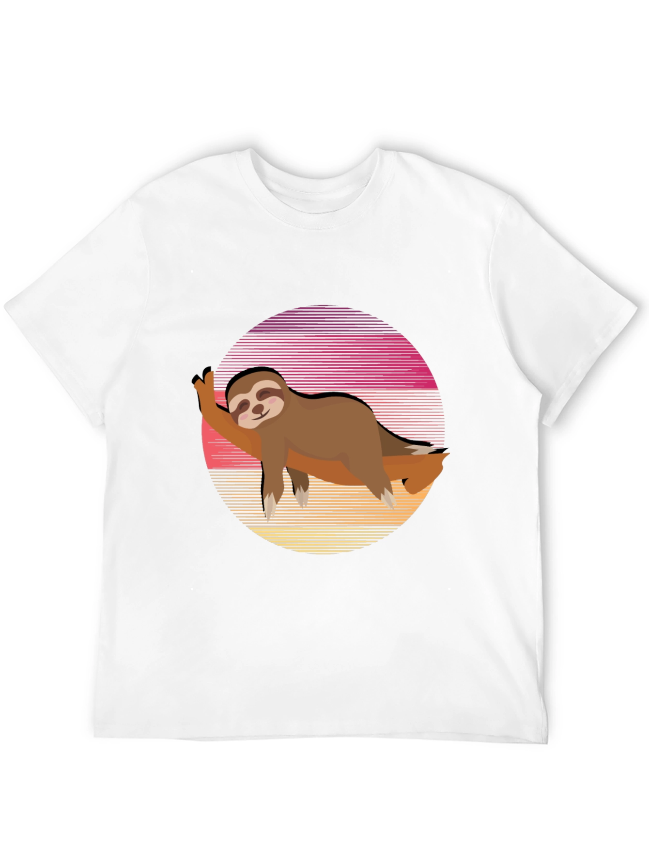 Sloth Sunset Graphic Tee - Relaxed Style