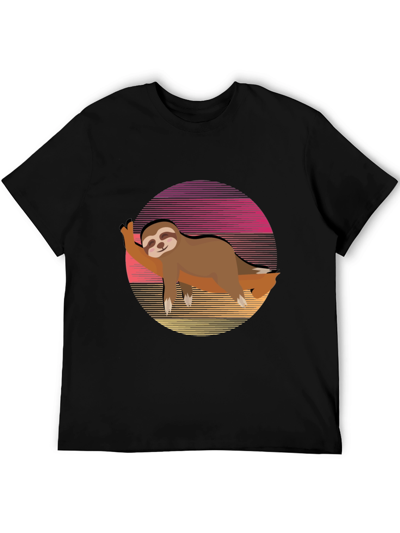 Sloth Sunset Graphic Tee - Relaxed Style