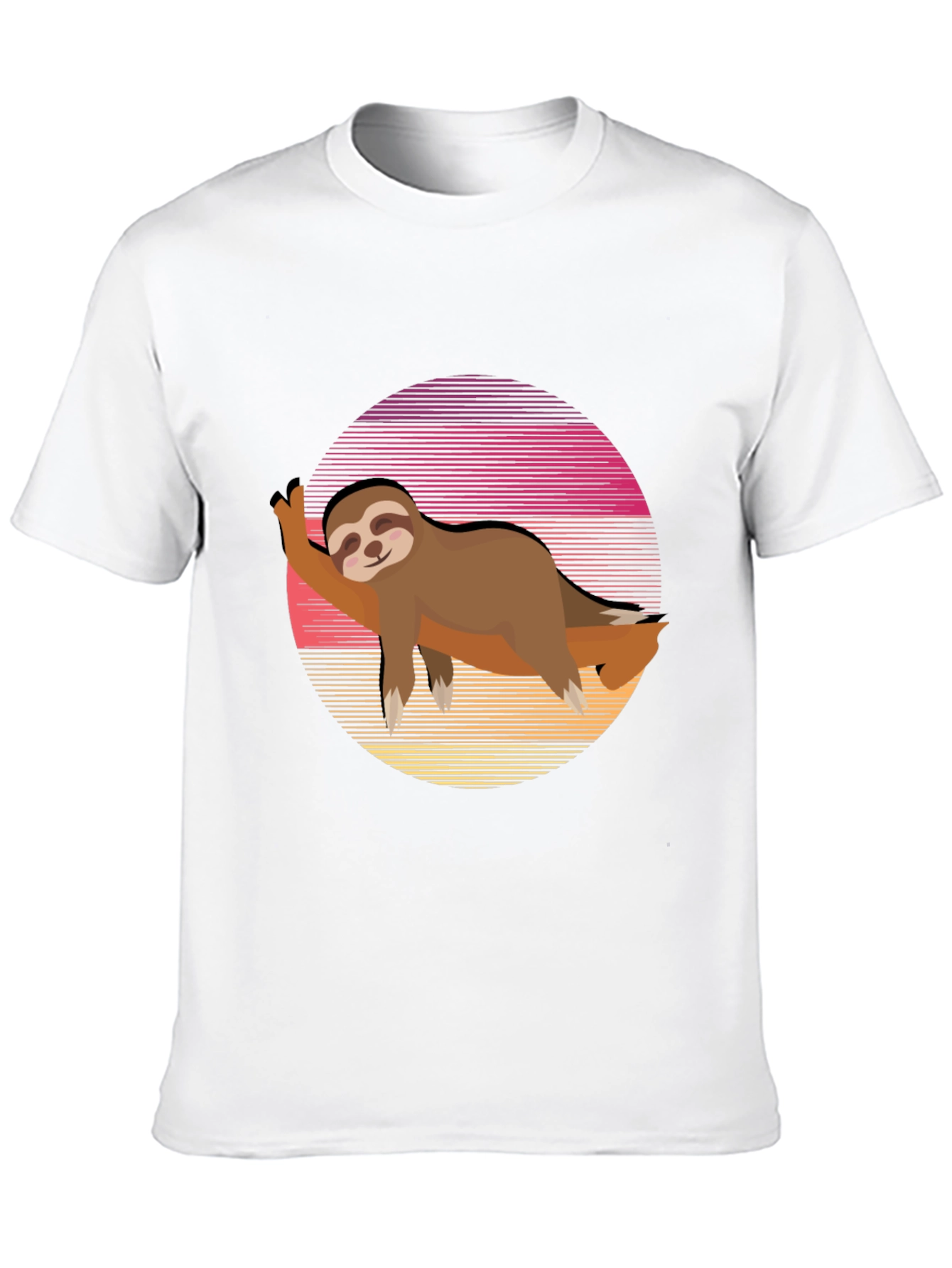 Sloth Sunset Graphic Tee - Relaxed Style