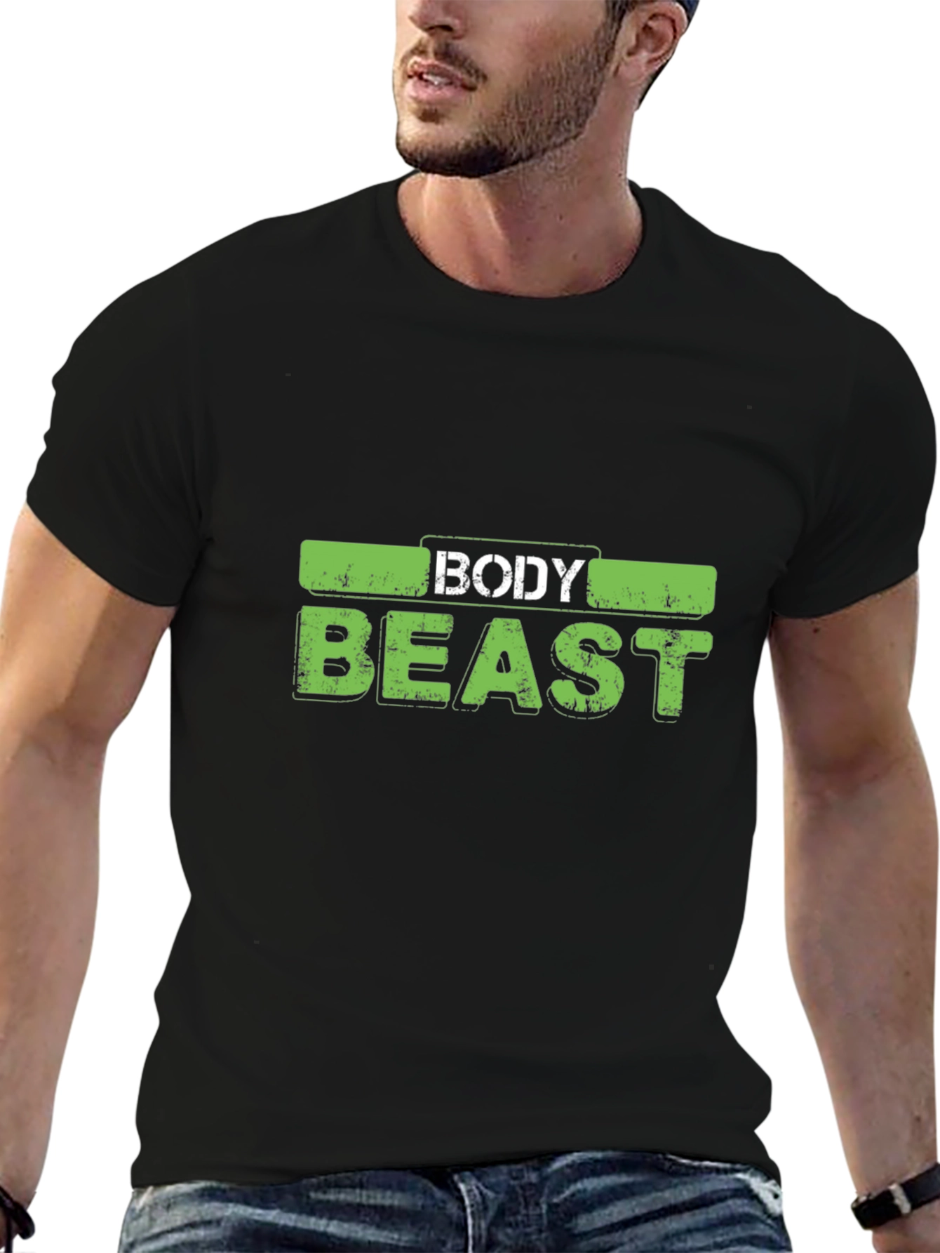 Body Beast Graphic T-Shirt - Black Cotton Tee