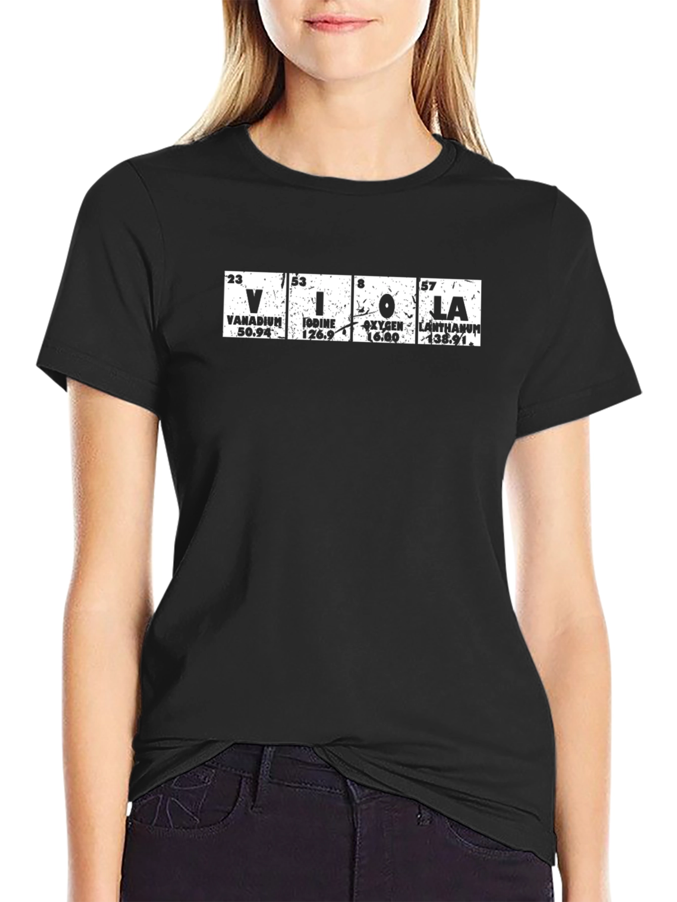 Periodic Table Viola T-Shirt - Science Music Tee
