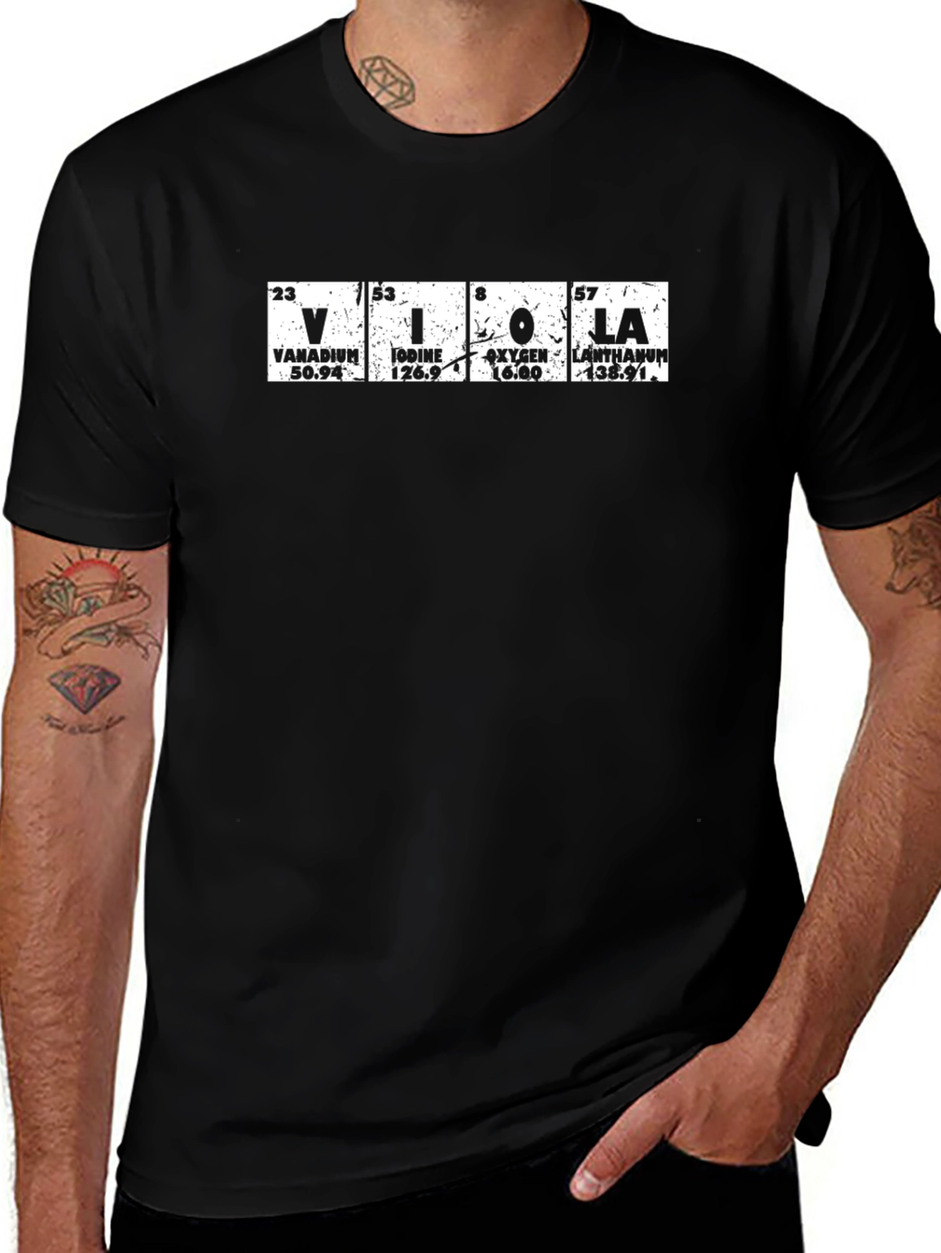 Periodic Table Viola T-Shirt - Science Music Tee