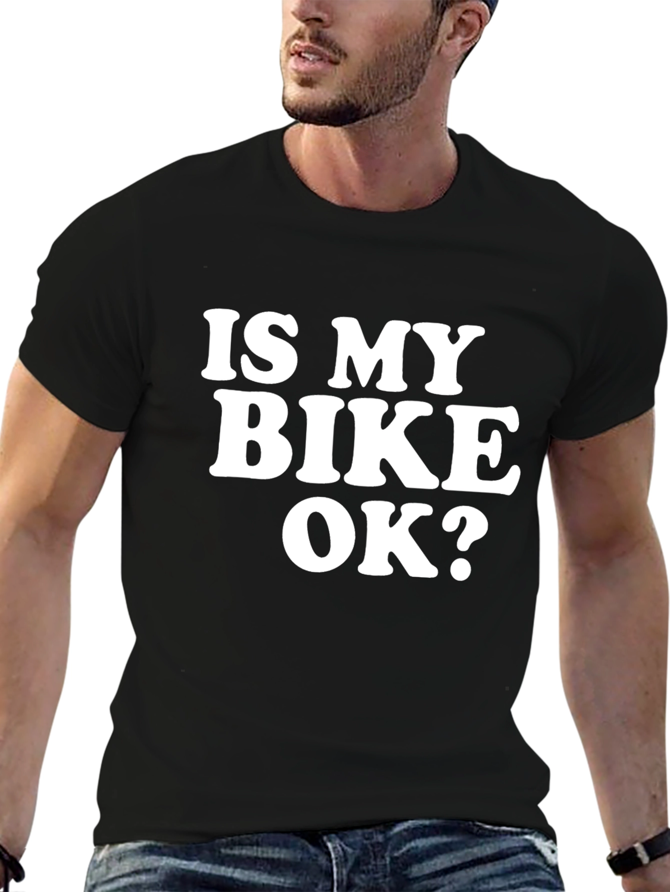 Is My Bike OK? Graphic Tee - Black T-Shirt