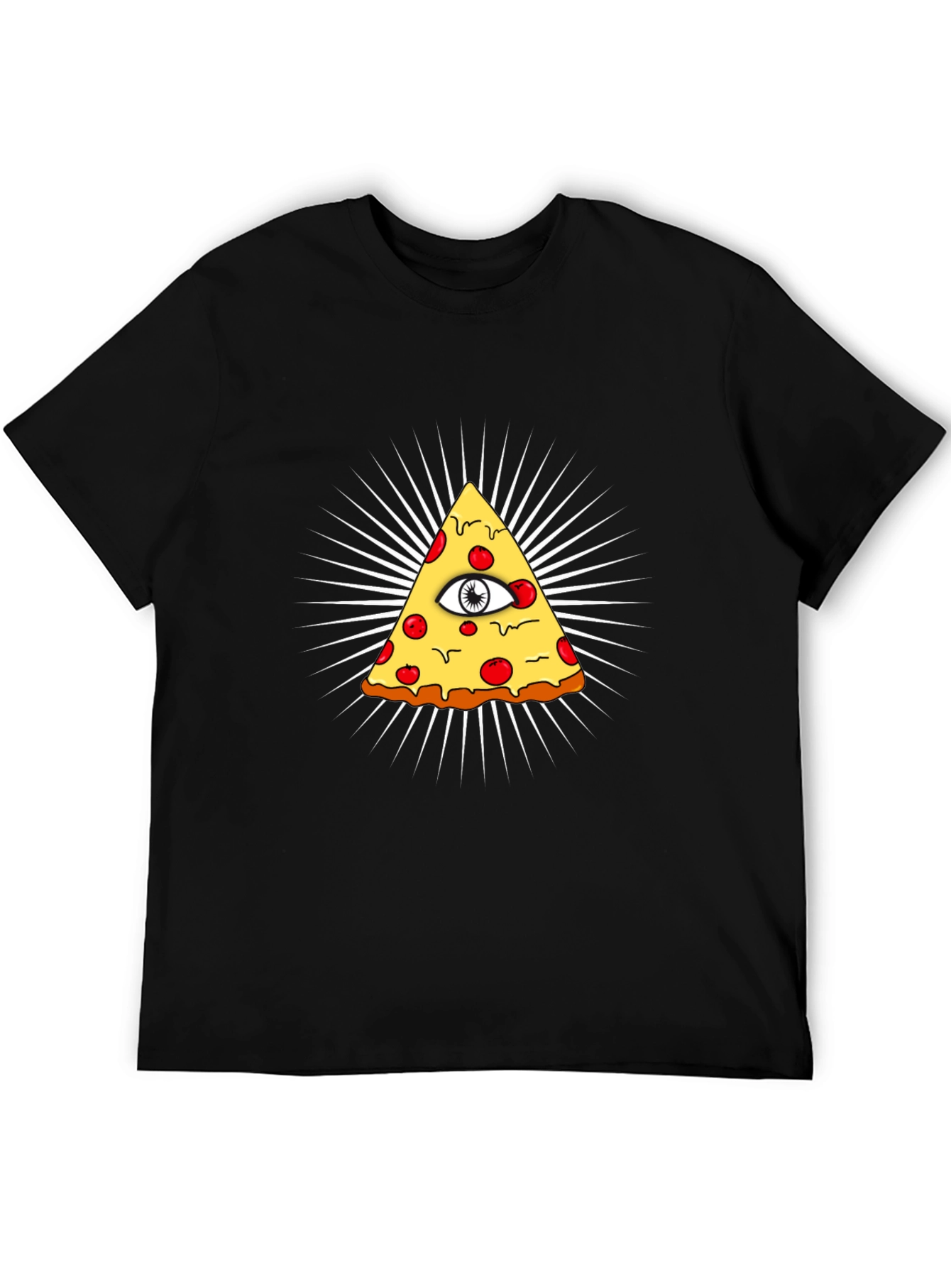 Pizza Illuminati T-Shirt - All Seeing Eye Slice Tee