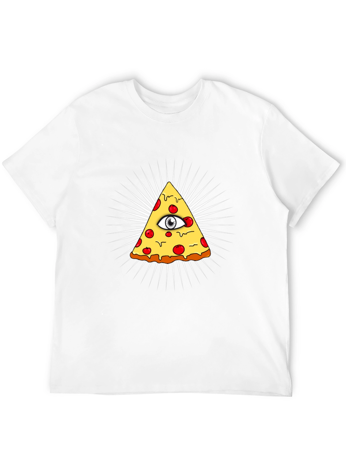 Pizza Illuminati T-Shirt - All Seeing Eye Slice Tee