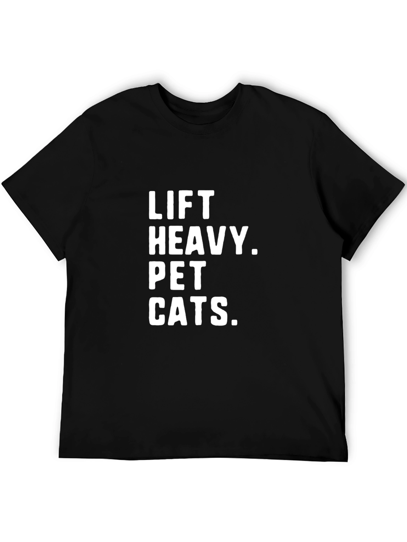 Lift Heavy Pet Cats Black T-Shirt