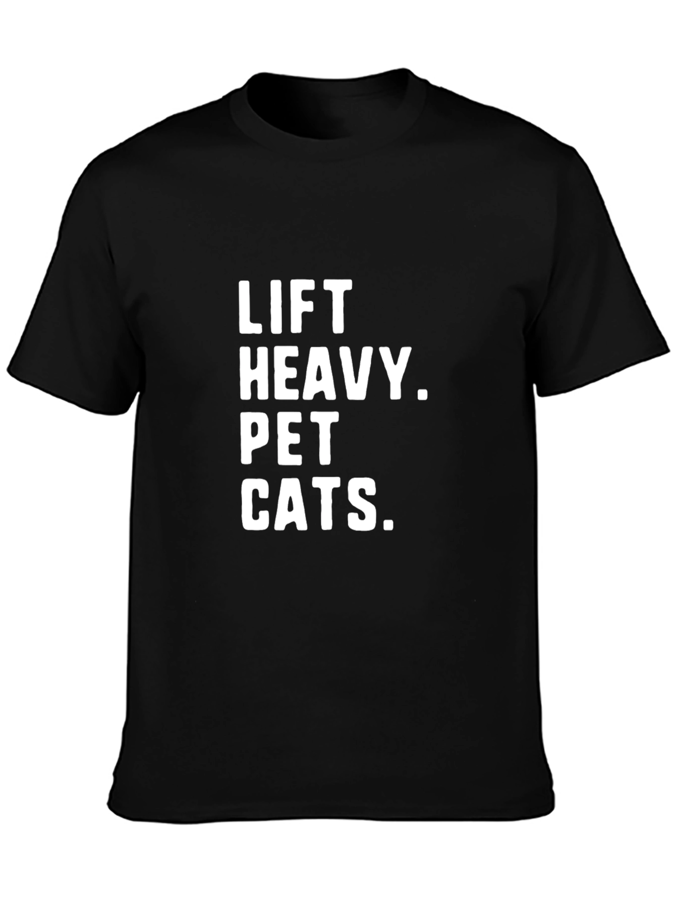Lift Heavy Pet Cats Black T-Shirt