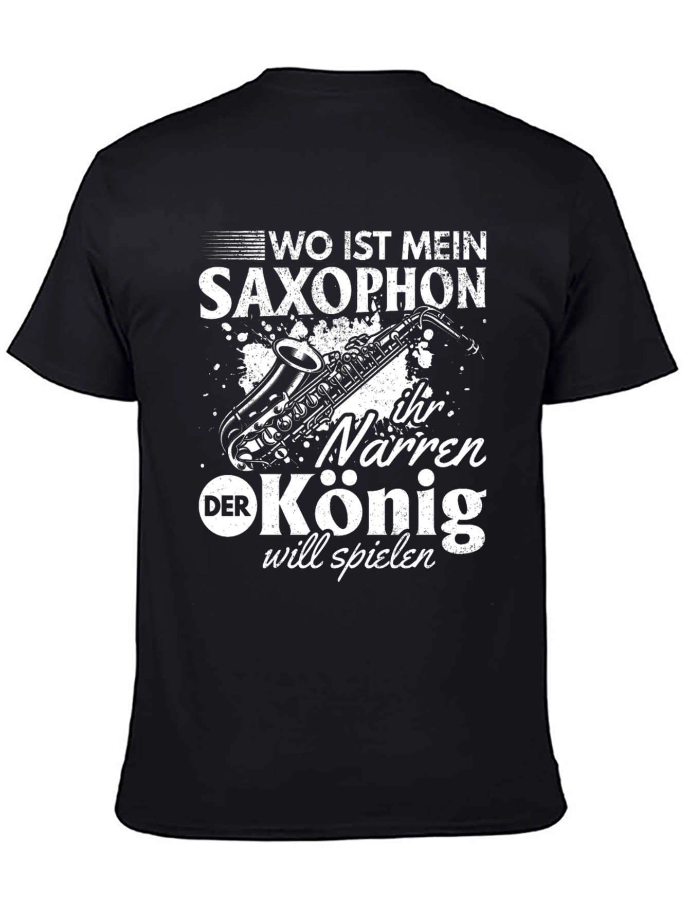 Saxophone T-Shirt - Wo Ist Mein Saxophon Design