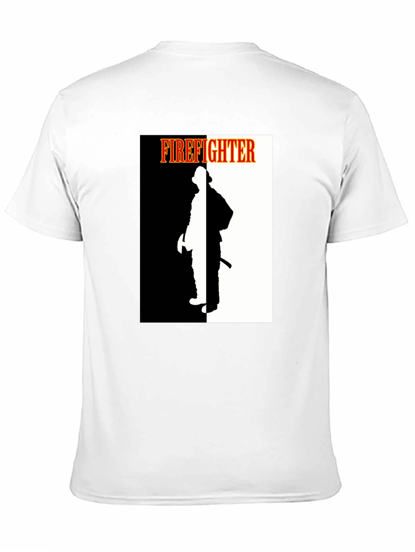 Firefighter Graphic Tee - Black Crew Neck Shirt