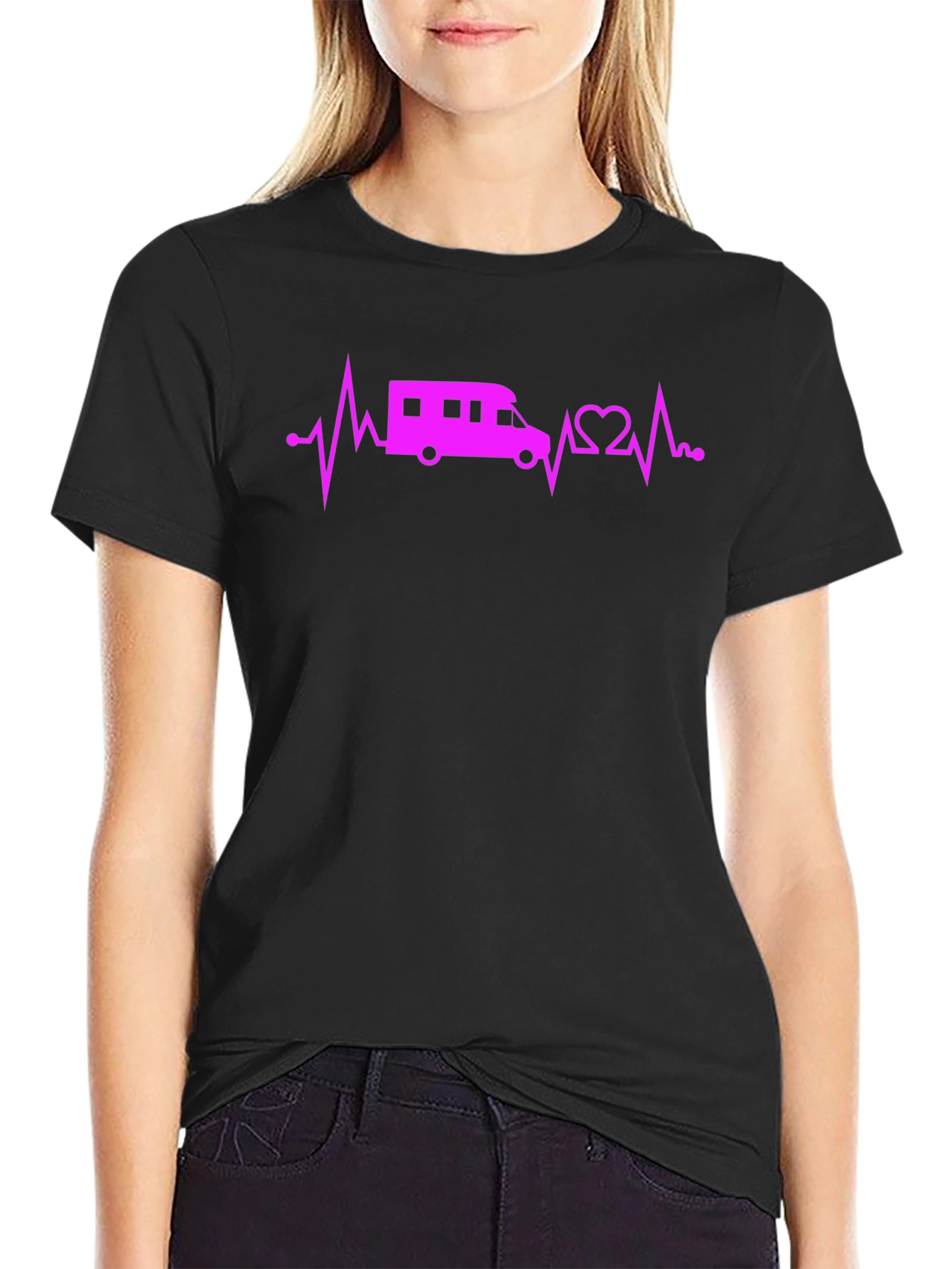 RV Heartbeat T-Shirt - Camping Lovers Tee