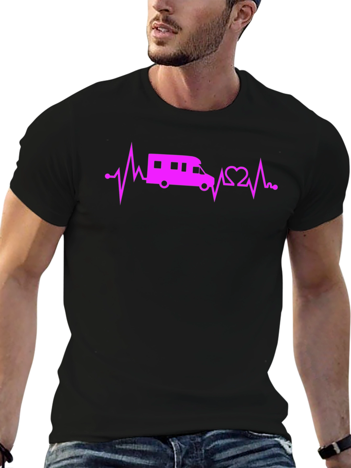 RV Heartbeat T-Shirt - Camping Lovers Tee