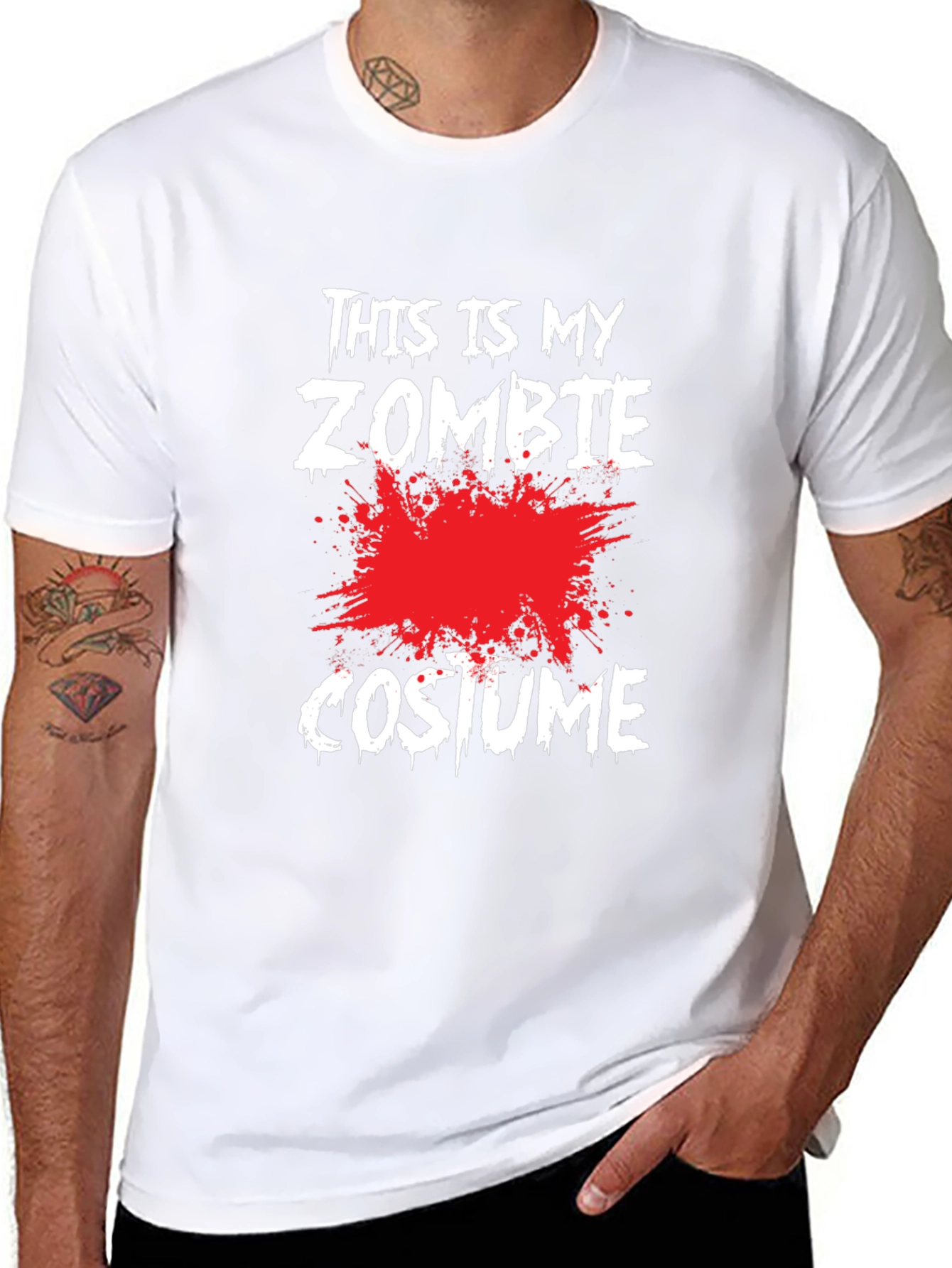 Zombie Costume T-Shirt - Halloween Graphic Tee